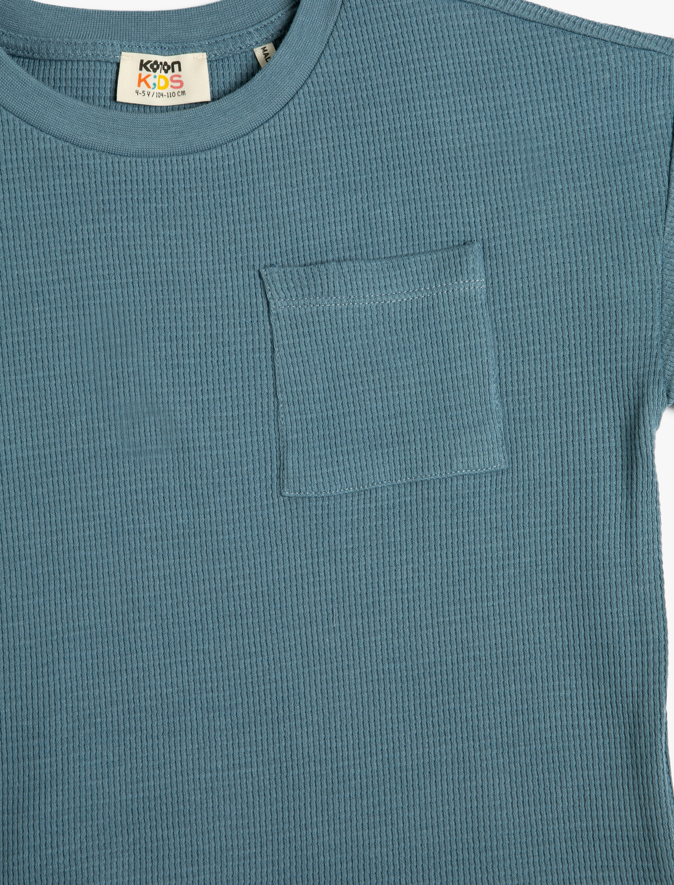  Erkek Çocuk Basic Tişört Kısa Kollu Bisiklet Yaka Pamuklu