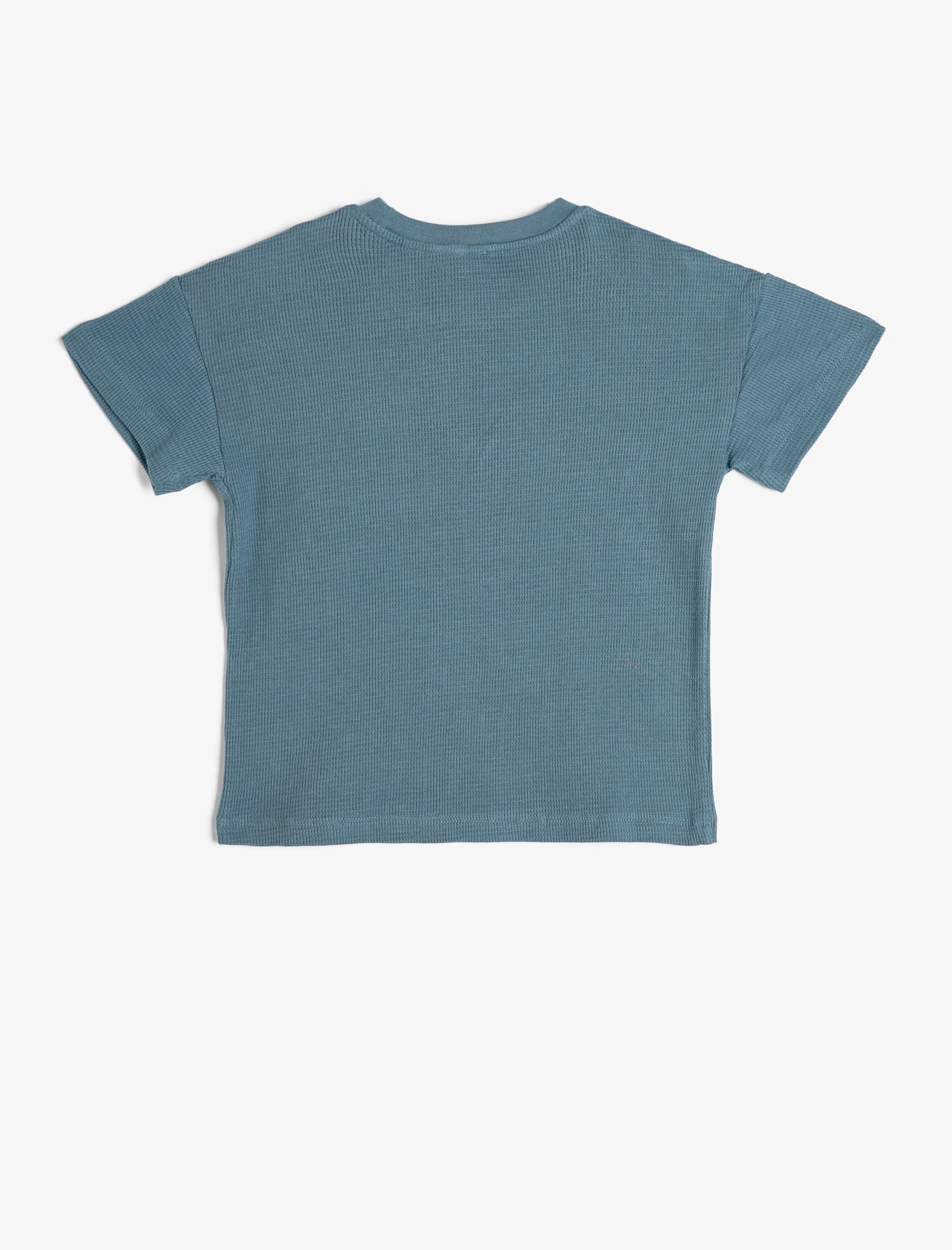  Erkek Çocuk Basic Tişört Kısa Kollu Bisiklet Yaka Pamuklu