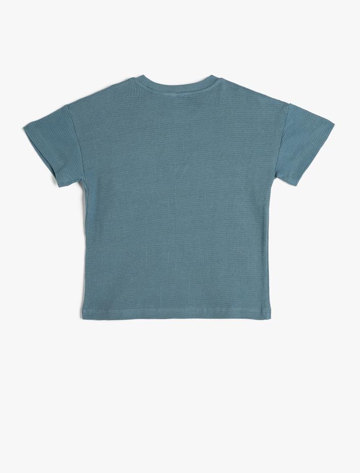 Erkek Çocuk Basic Tişört Kısa Kollu Bisiklet Yaka Pamuklu