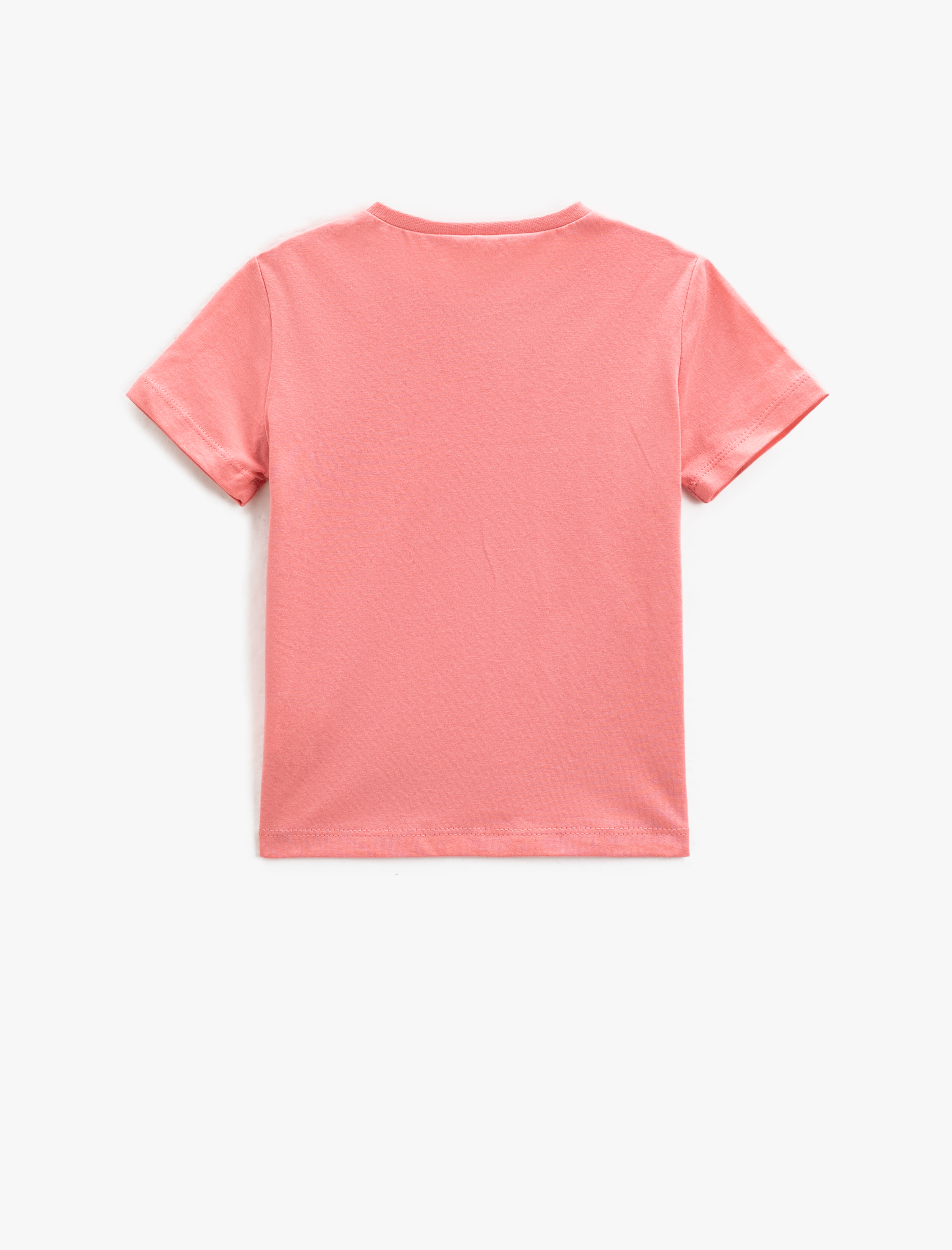  Kız Çocuk Kirazlı Tişört Kısa Kollu Yuvarlak Yaka Pamuklu