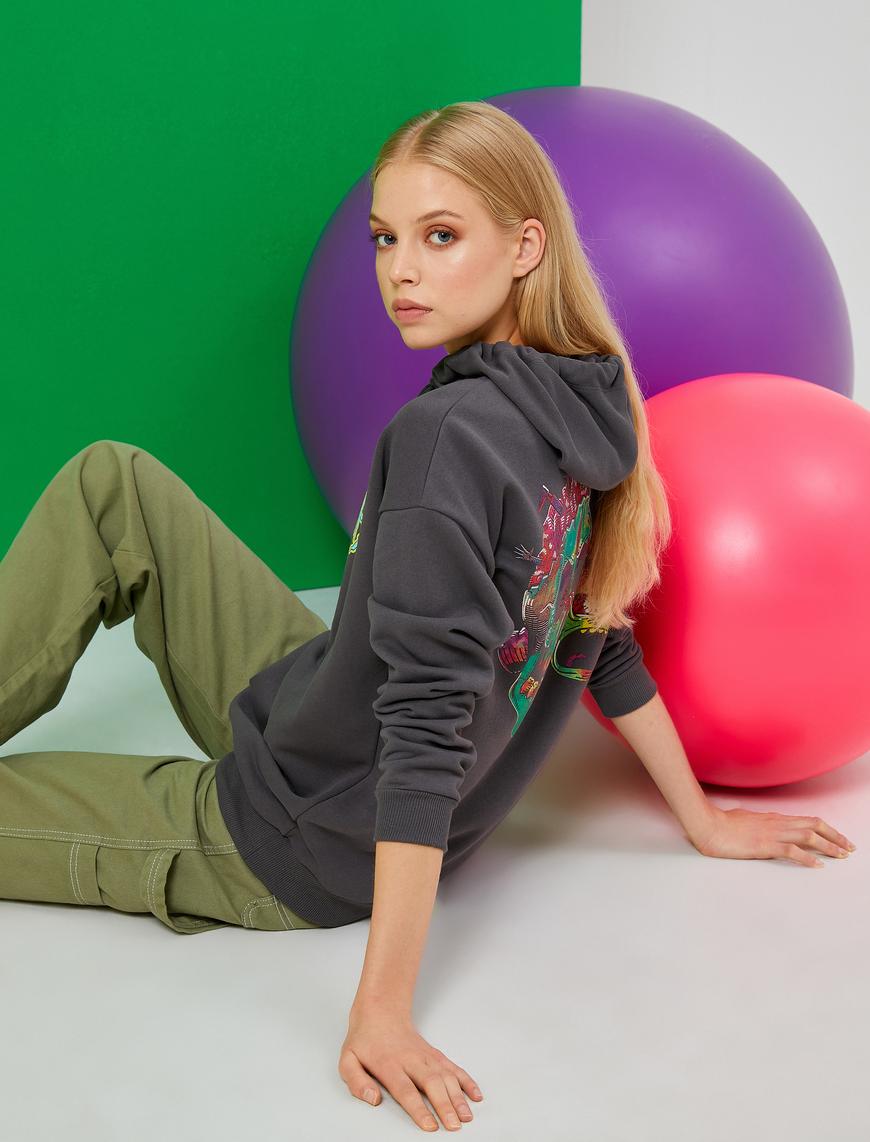   Rick and Morty Lisanslı Sweatshirt İçi Polarlı