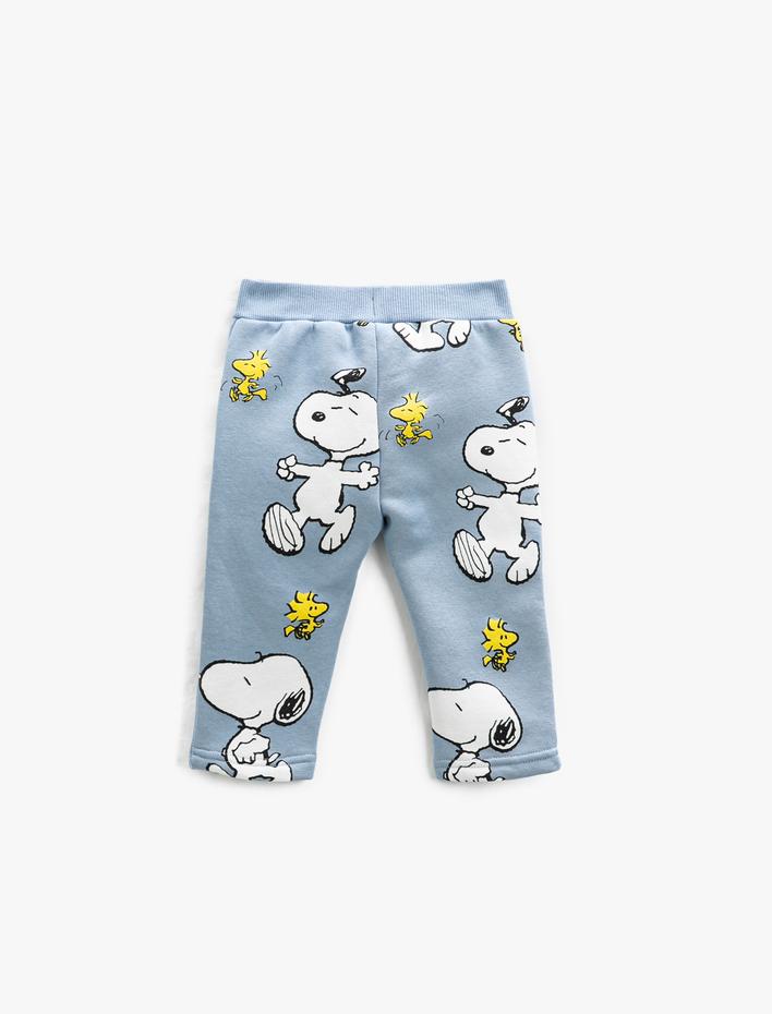 Erkek Bebek Snoopy Eşofman Altı Lisanslı Beli Bağlamalı Cepli Pamuklu