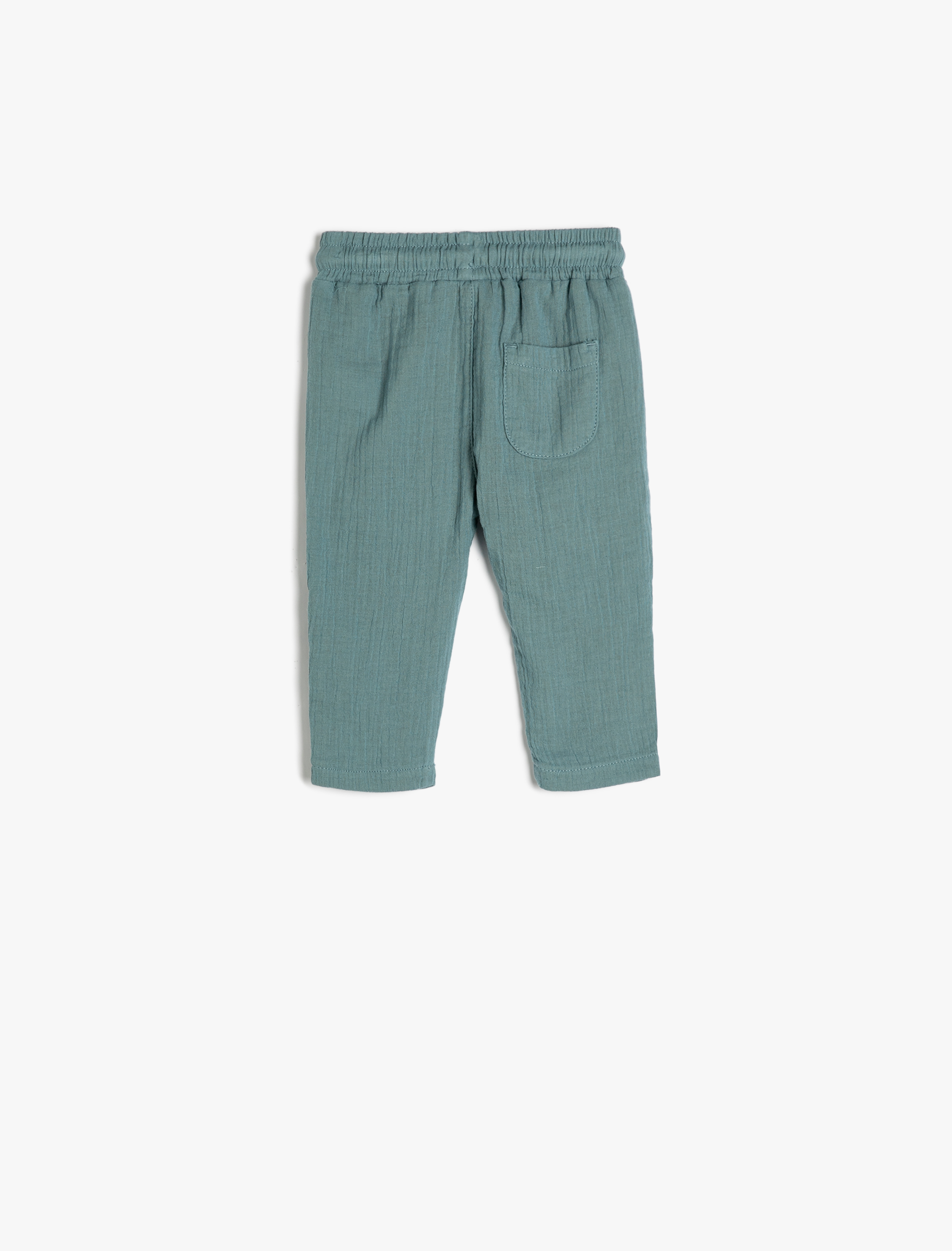  Erkek Bebek Pantolon Beli Bağlamalı Cepli Pamuklu Müslin Kumaş