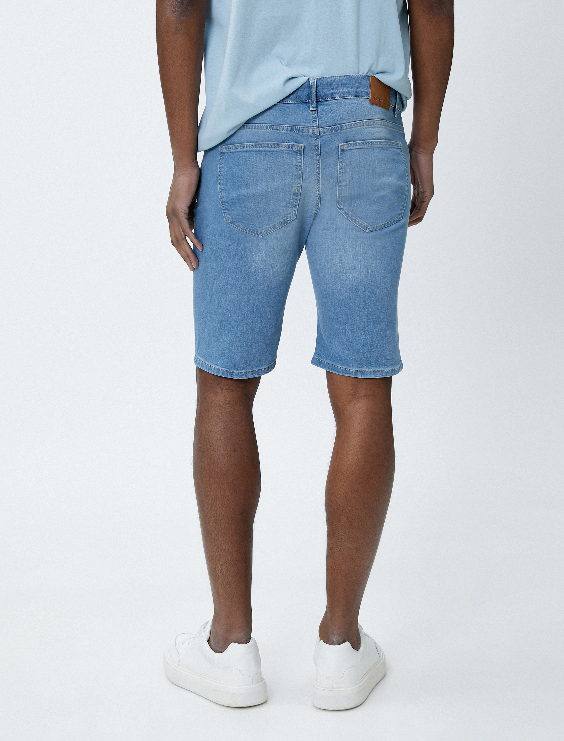   Kot Şort Düğmeli Cep Detaylı Pamuklu