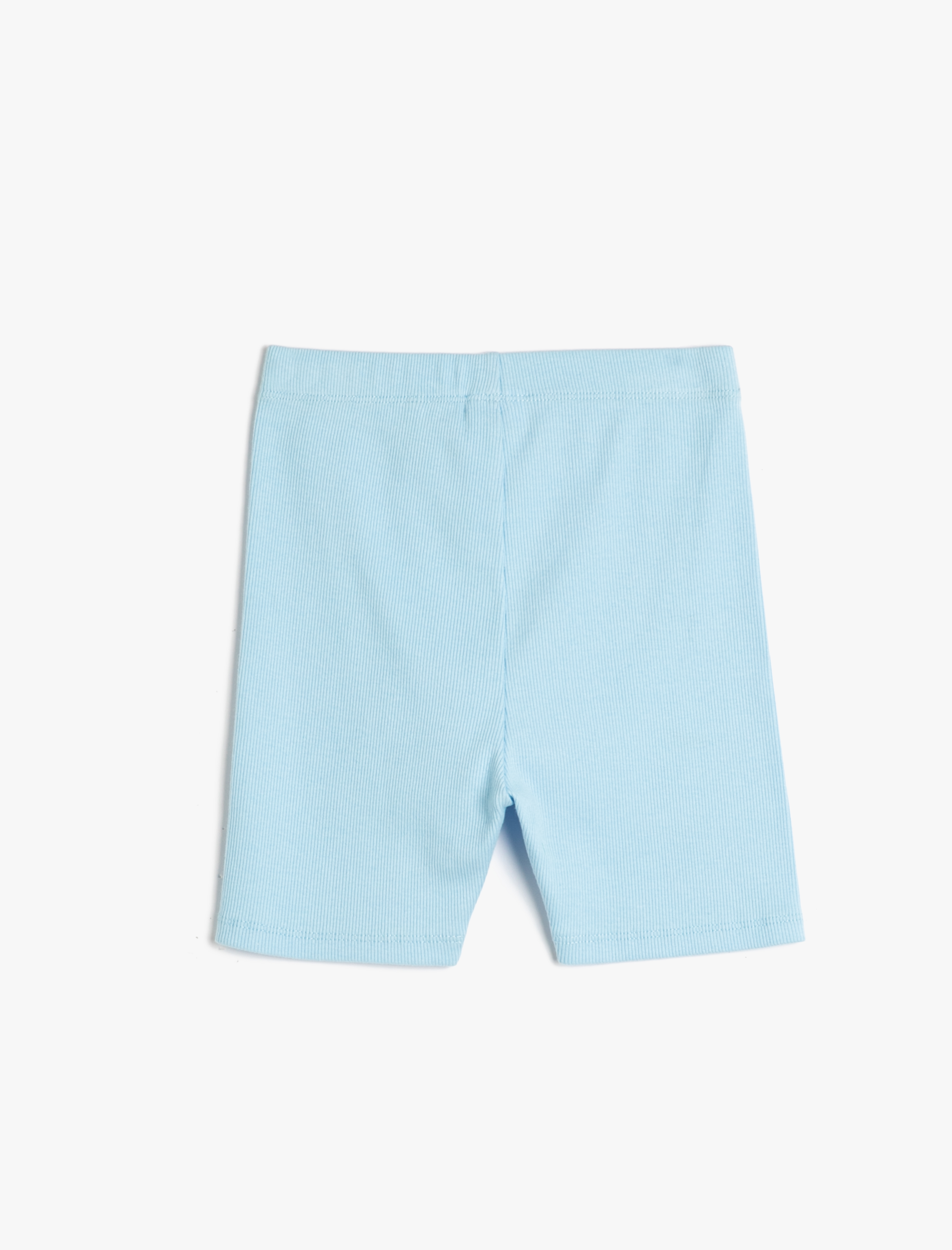  Kız Çocuk Biker Tayt Beli Lastikli Fitilli Pamuklu