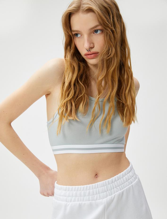  Crop Atlet U Yaka Ribana Detaylı