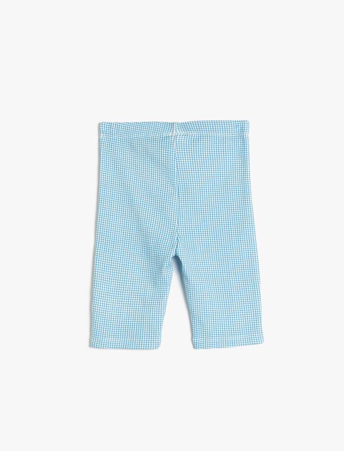 Kız Çocuk Biker Tayt Beli Lastikli Fitilli Pamuklu