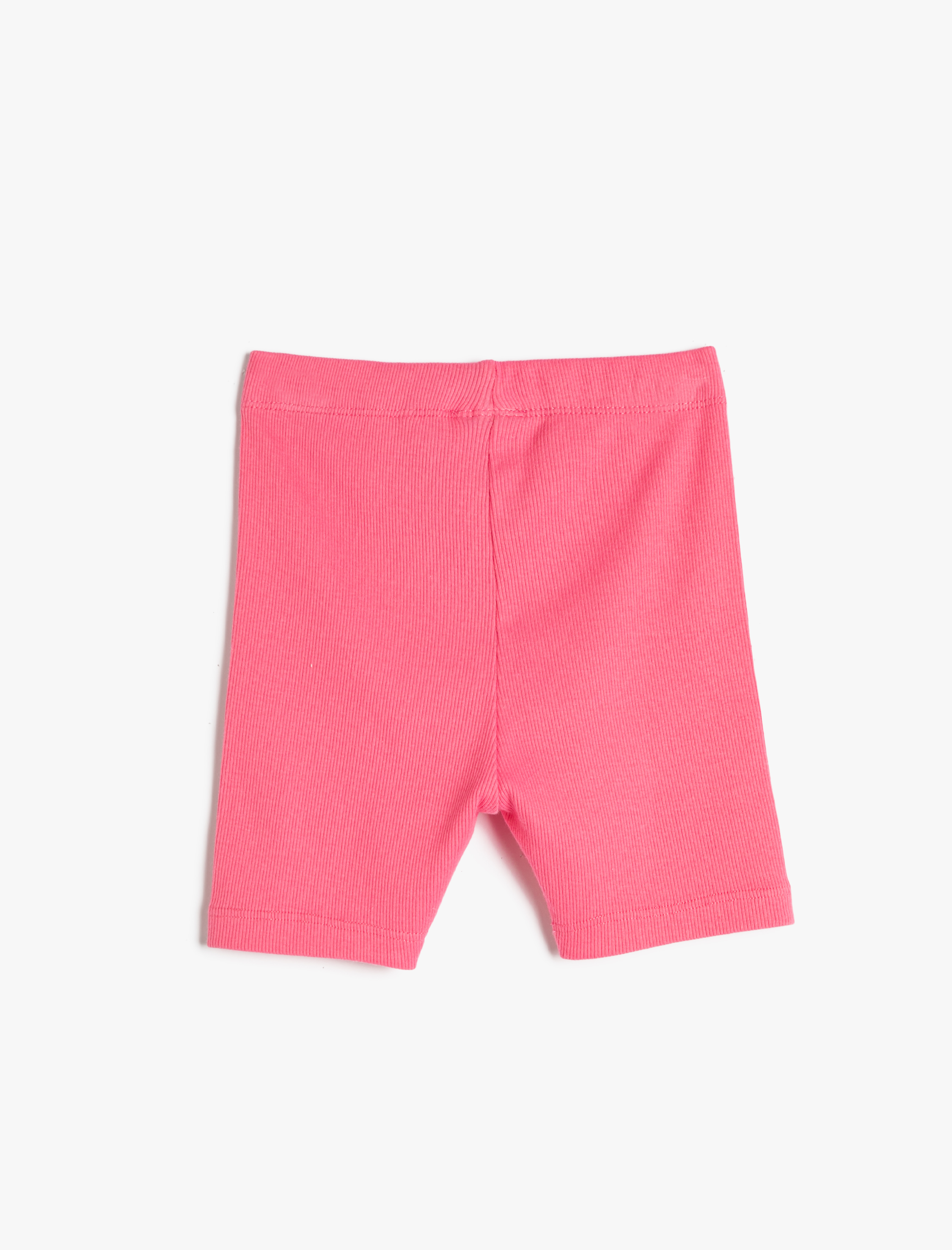  Kız Çocuk Biker Tayt Beli Lastikli Fitilli Pamuklu