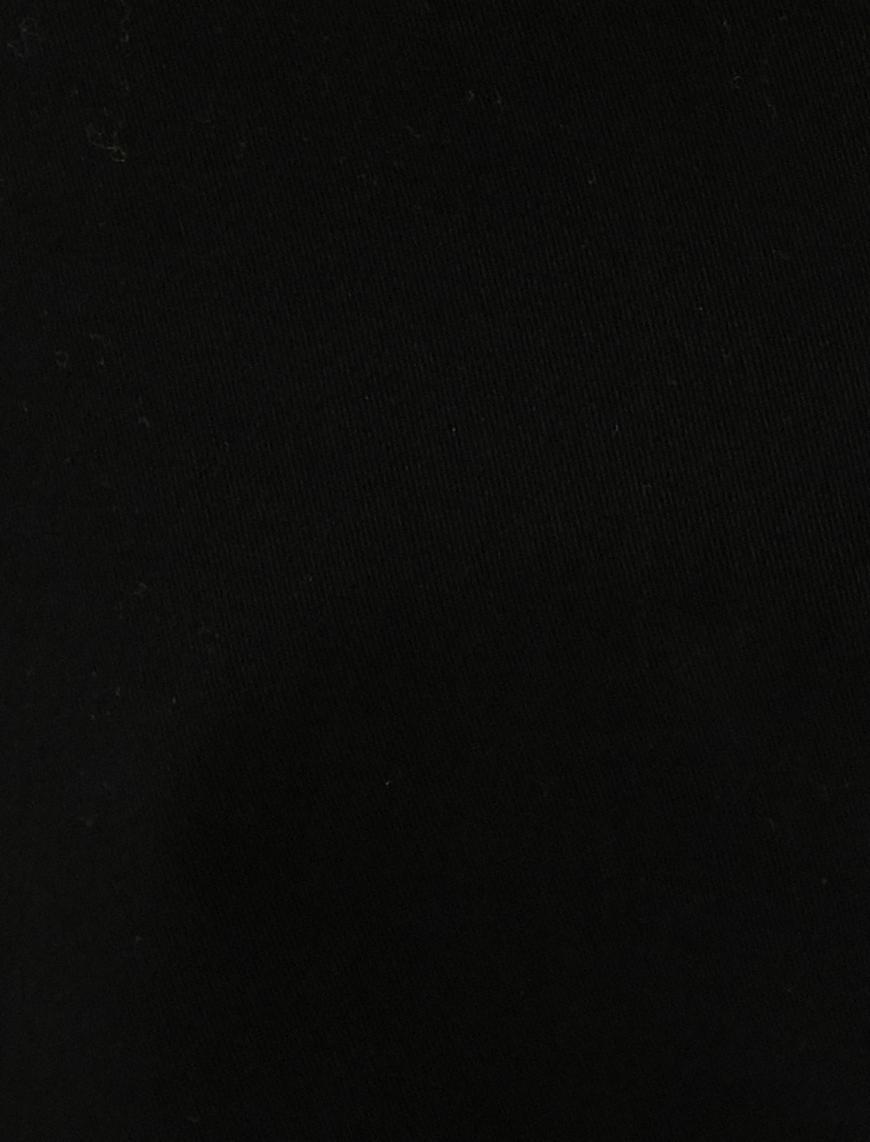   Basic Gabardin Pantolon Cep Detaylı Düz Kesim Düğmeli Pamuklu