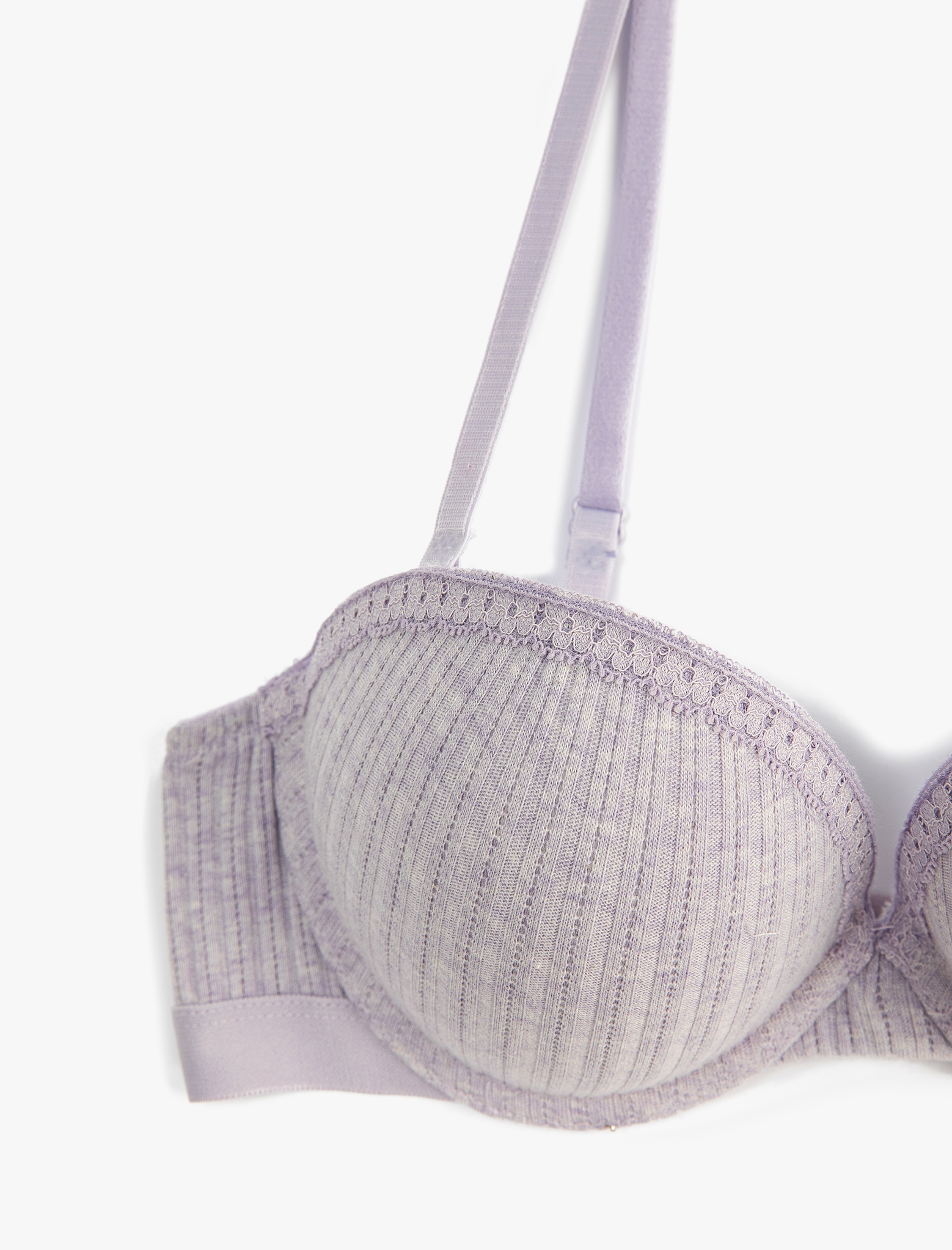   Destekli Sütyen Ekstra Dolgulu Balenli Dantelli Kaplı