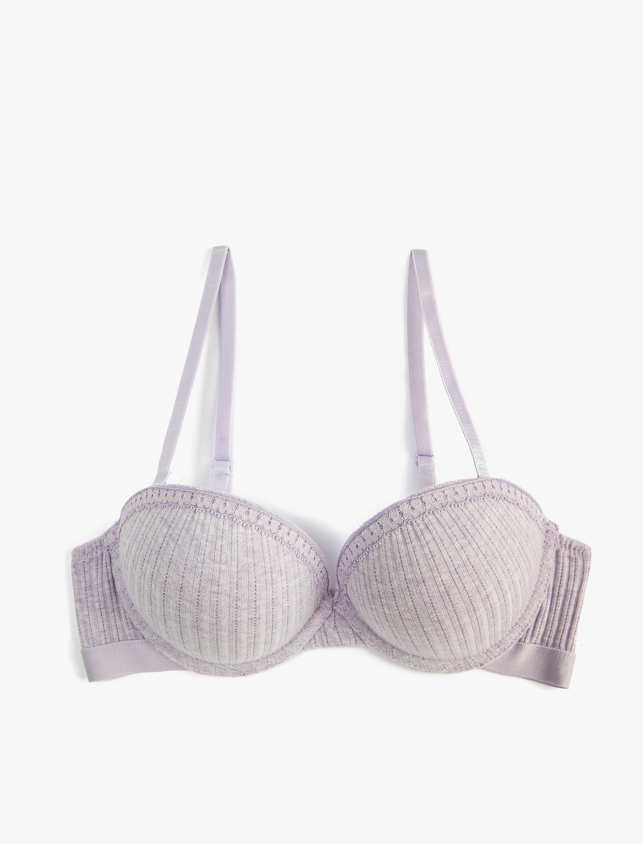   Destekli Sütyen Ekstra Dolgulu Balenli Dantelli Kaplı