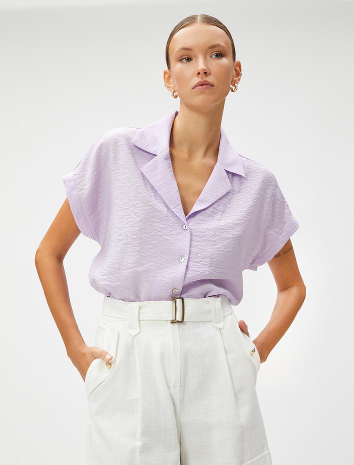  Kısa Kollu Gömlek Ceket Yaka