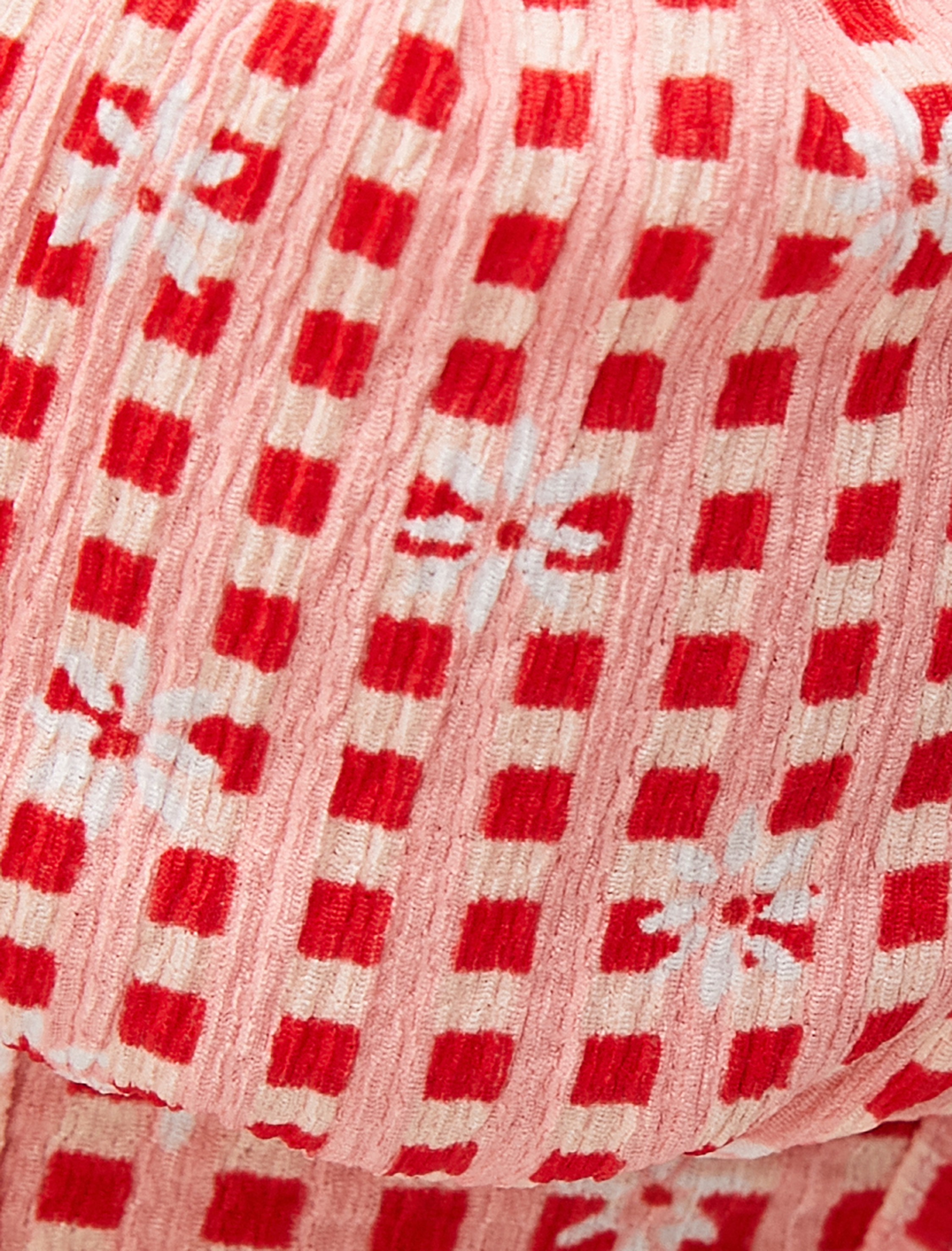   Crop Tişört Çiçekli Balon Kollu Bağlama Korse Detaylı Bürümcük