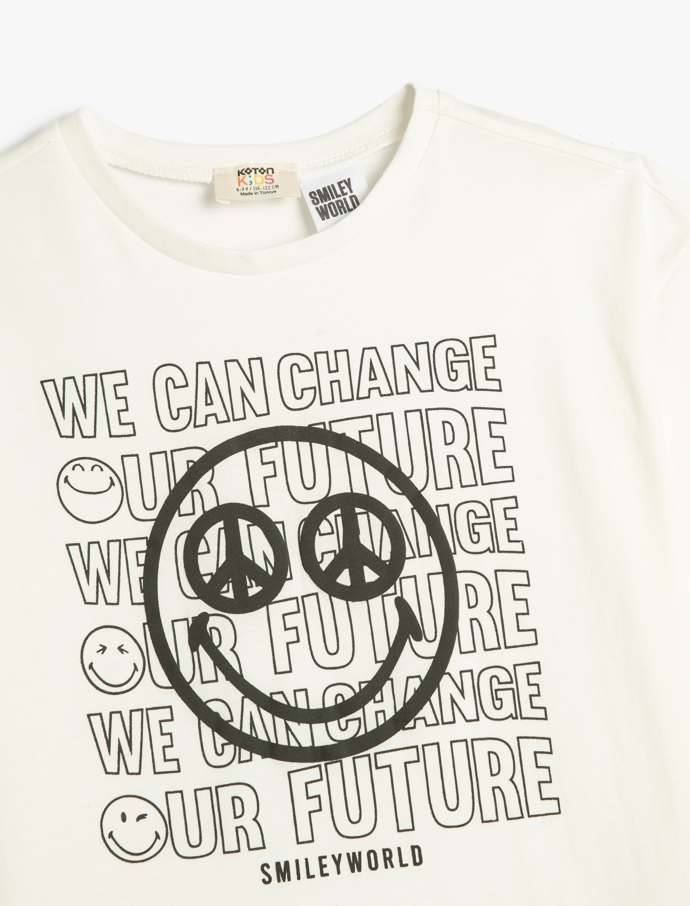  Erkek Çocuk SmileyWorld® Tişört Lisanslı Kısa Kollu Bisiklet Yaka Pamuklu