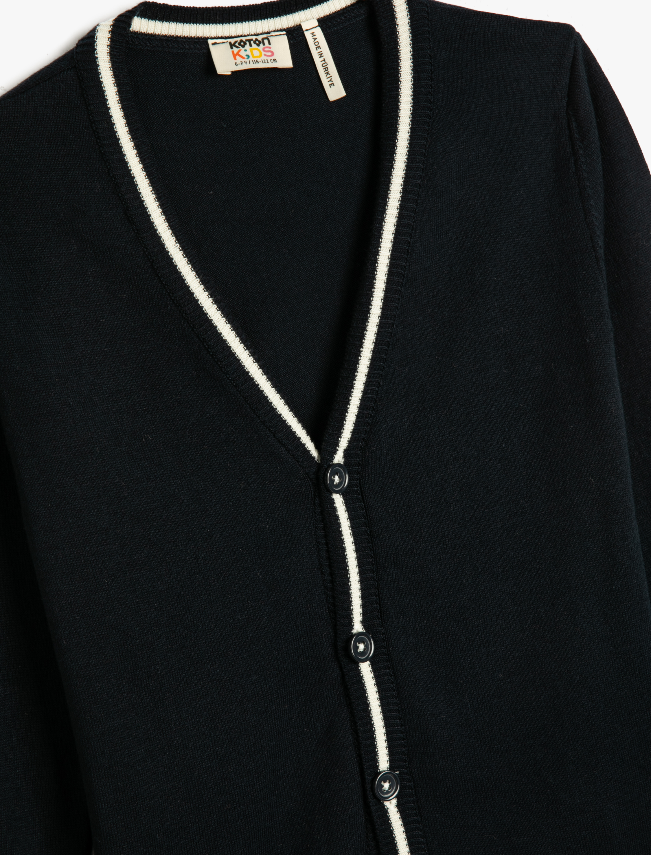  Erkek Çocuk Hırka Düğmeli V Yaka Triko