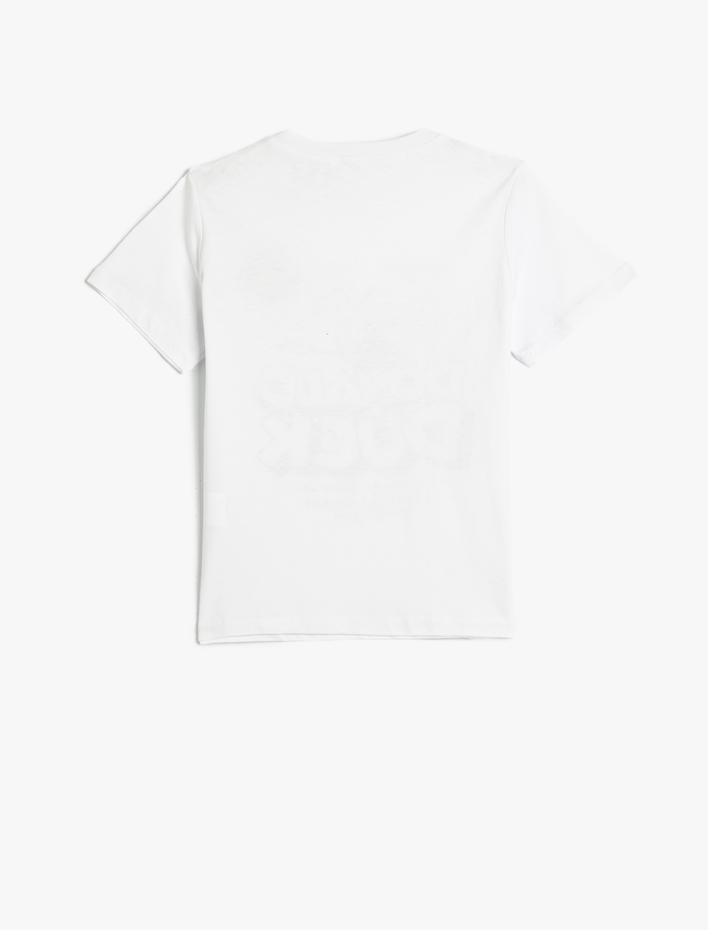 Erkek Çocuk Donald Duck Tişört Lisanslı Kısa Kollu Bisiklet Yaka Pamuklu