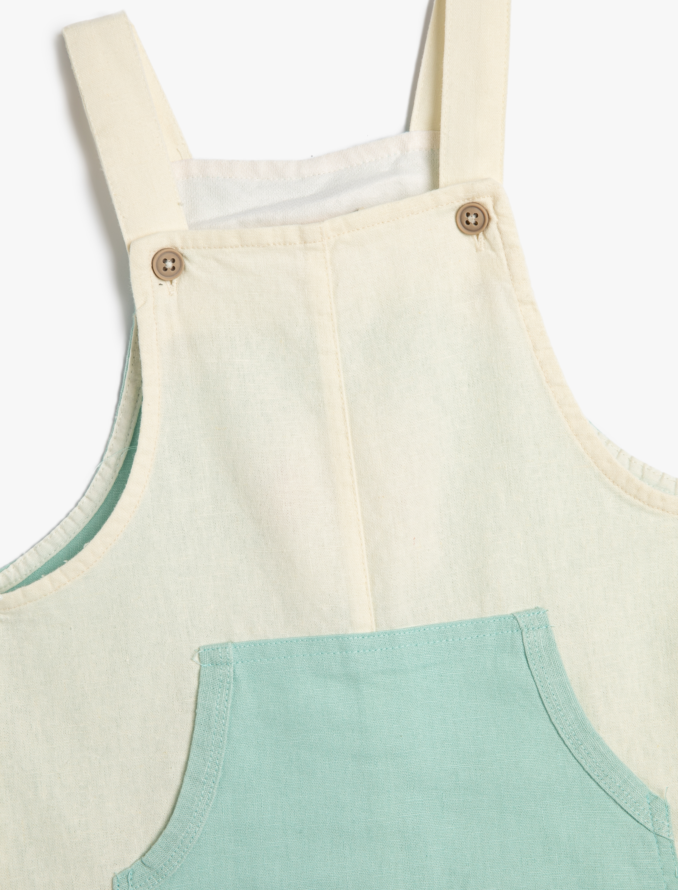  Erkek Bebek Keten Şort Tulum Cepli Ayarlanabilir Askılı