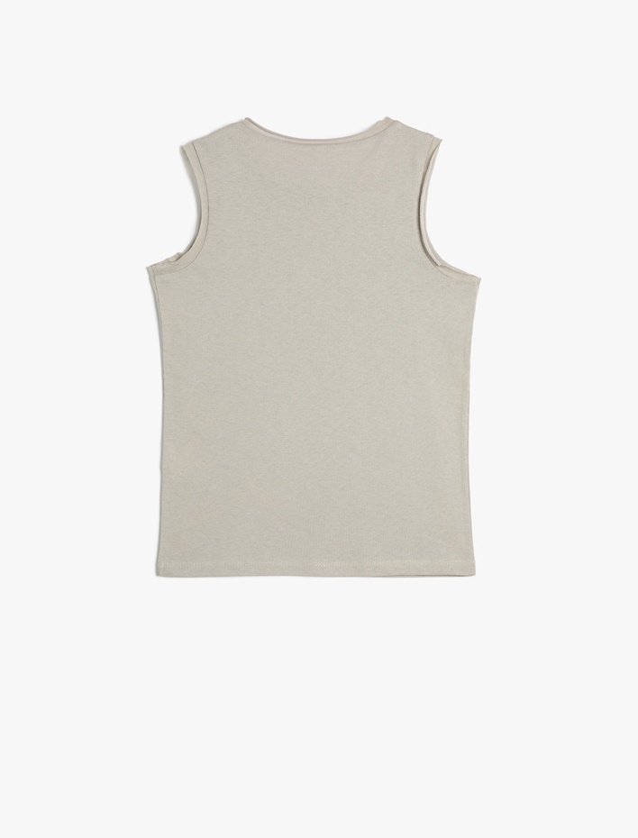 Erkek Çocuk Atlet Kuru Kafa Baskılı Kolsuz Pamuklu