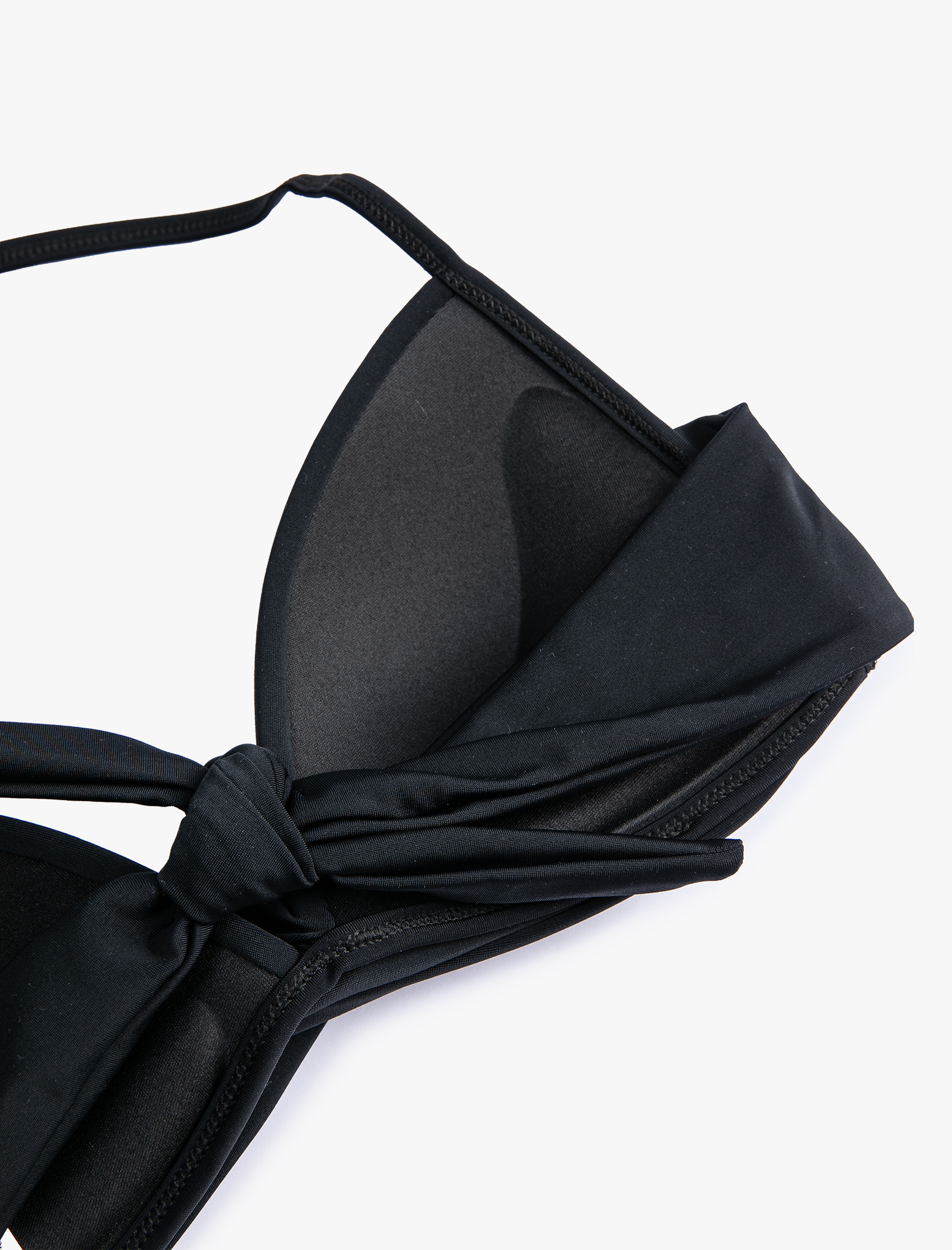   Push Up Bikini Üstü Boyundan Bağlamalı Drapeli