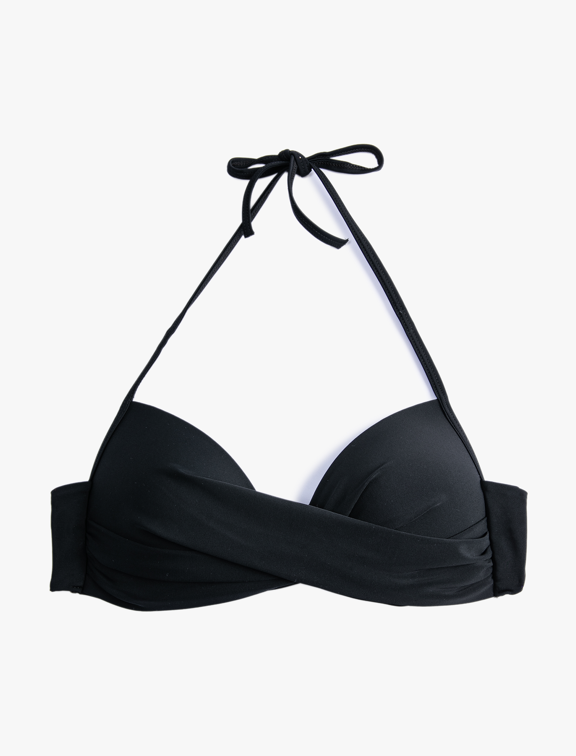   Push Up Bikini Üstü Boyundan Bağlamalı Drapeli