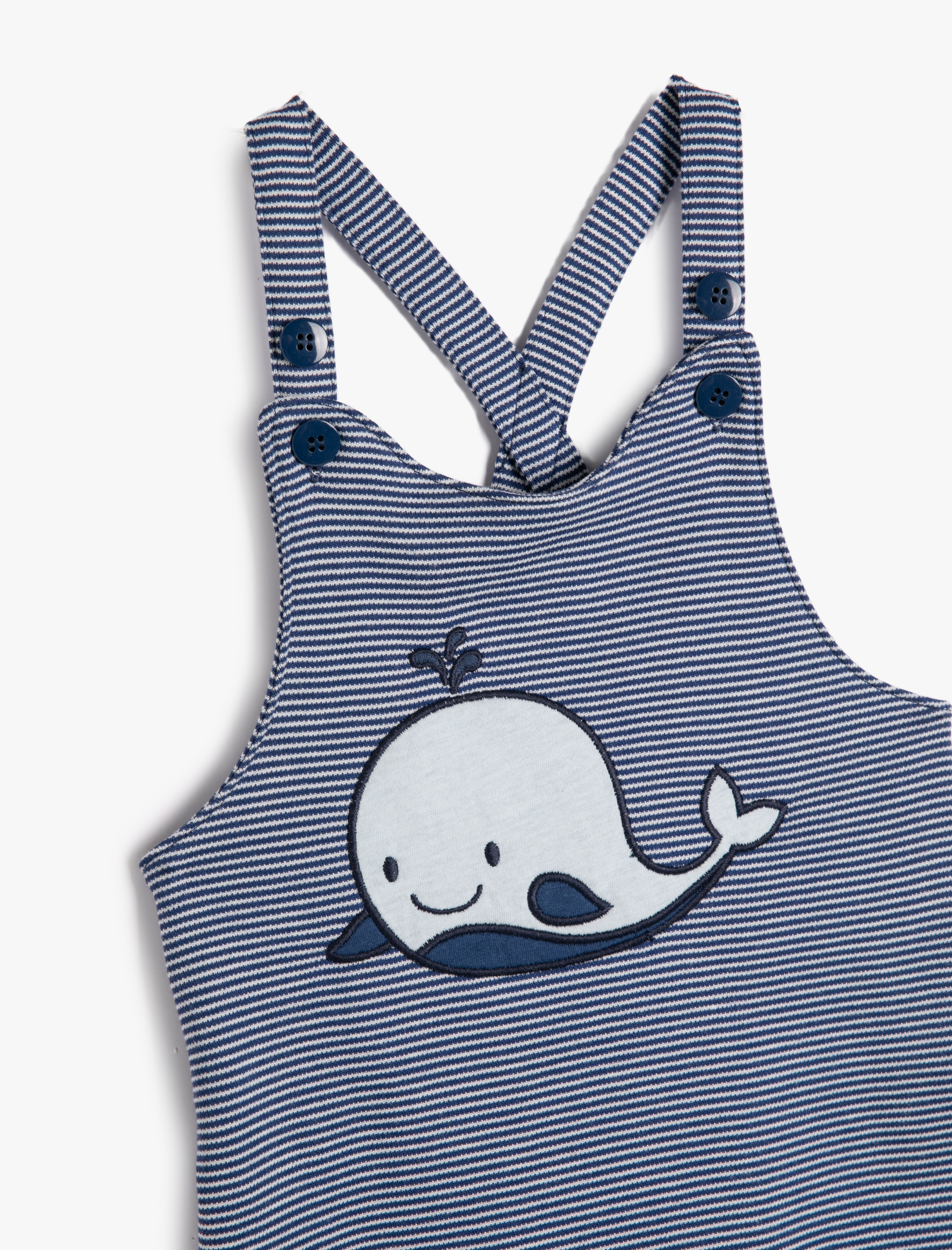  Erkek Bebek Tulum Salopet Aplike Detaylı Ayarlanabilir Askılı