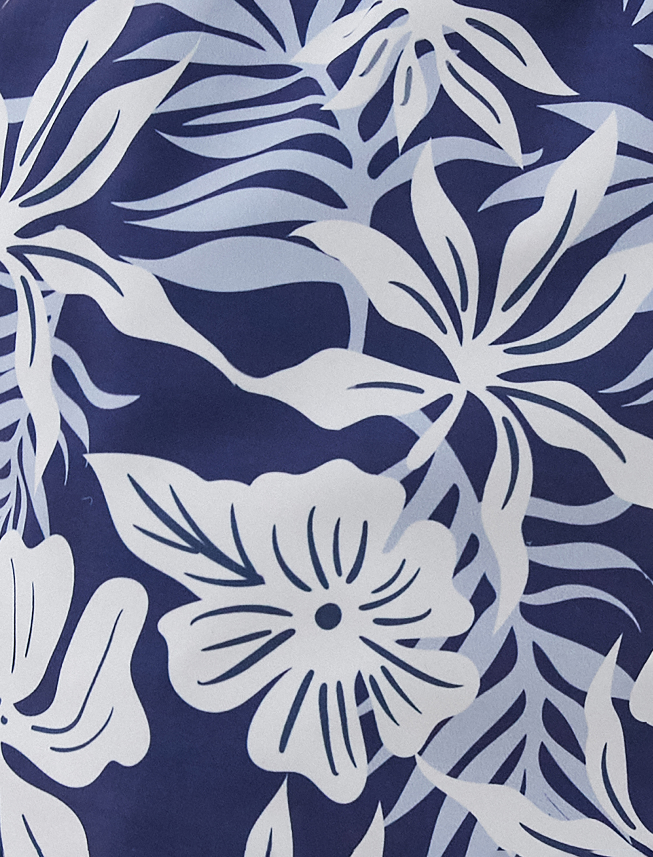   Deniz Şortu Çiçek Baskılı Beli Bağcıklı Cepli