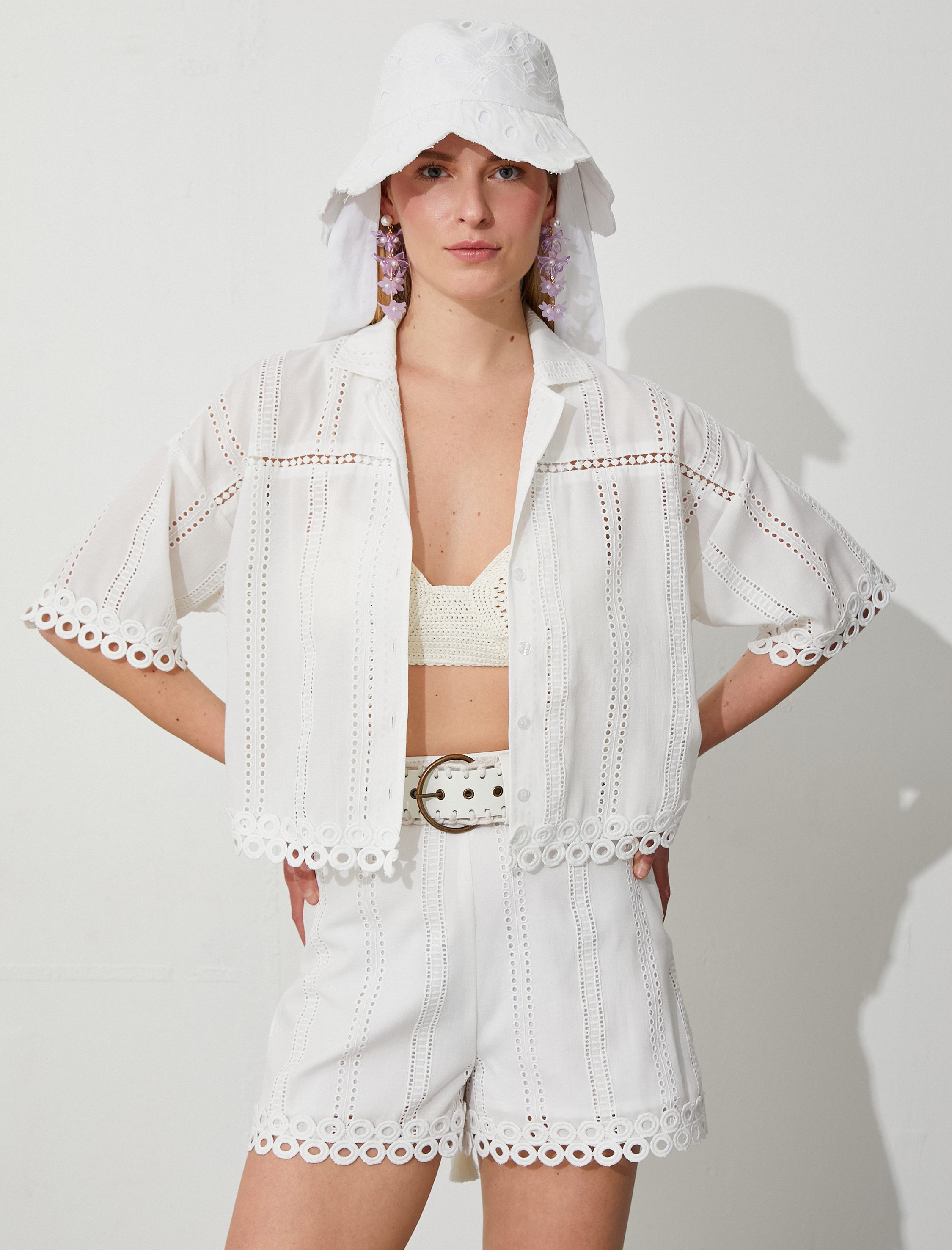 Kısa Kollu Crop Fisto Gömlek