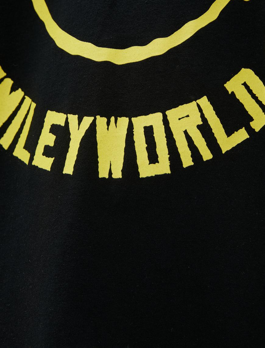   SmileyWorld® Tişört Baskılı Lisanslı Bisiklet Yaka Kısa Kollu
