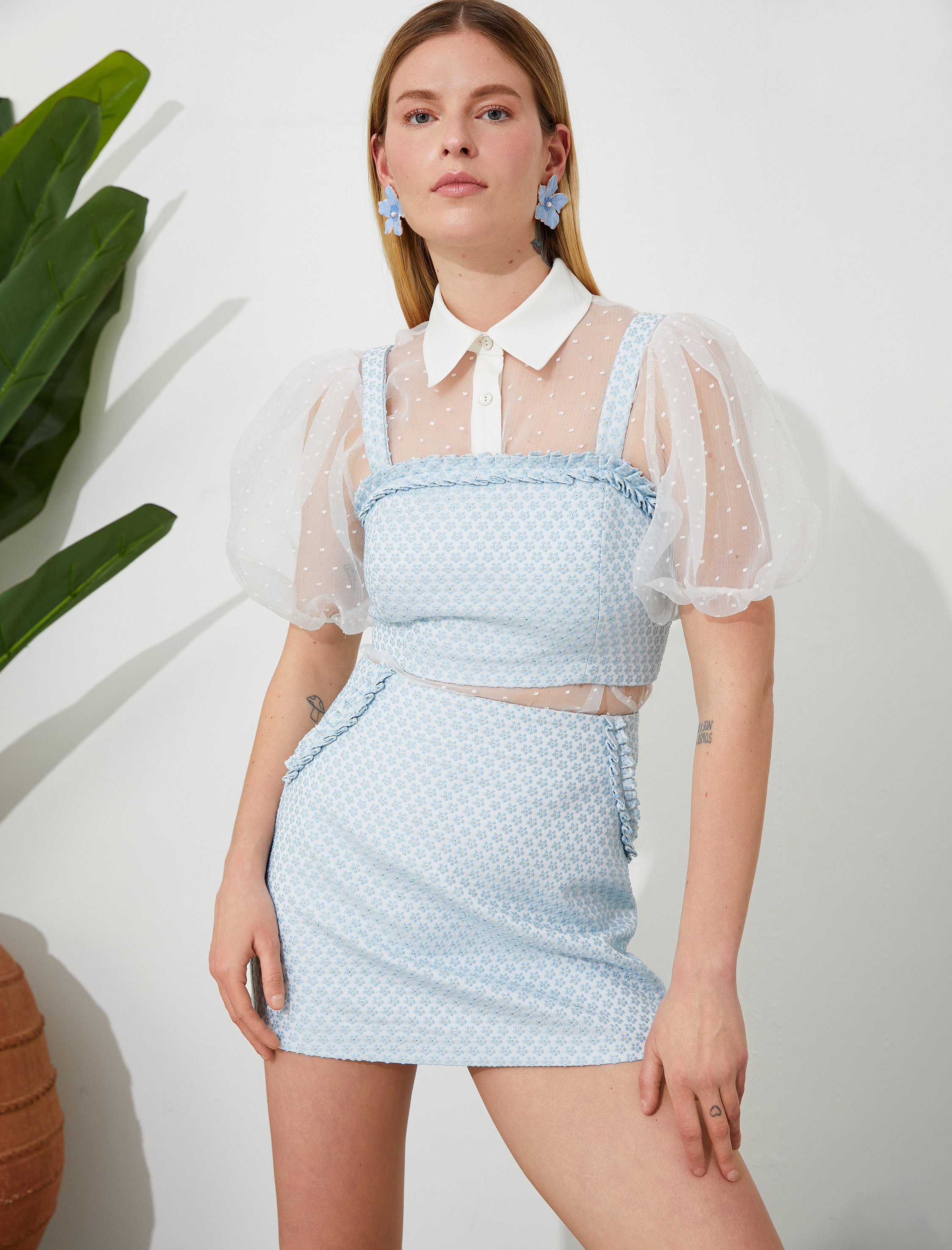   Jakarlı Mini Kalem Etek