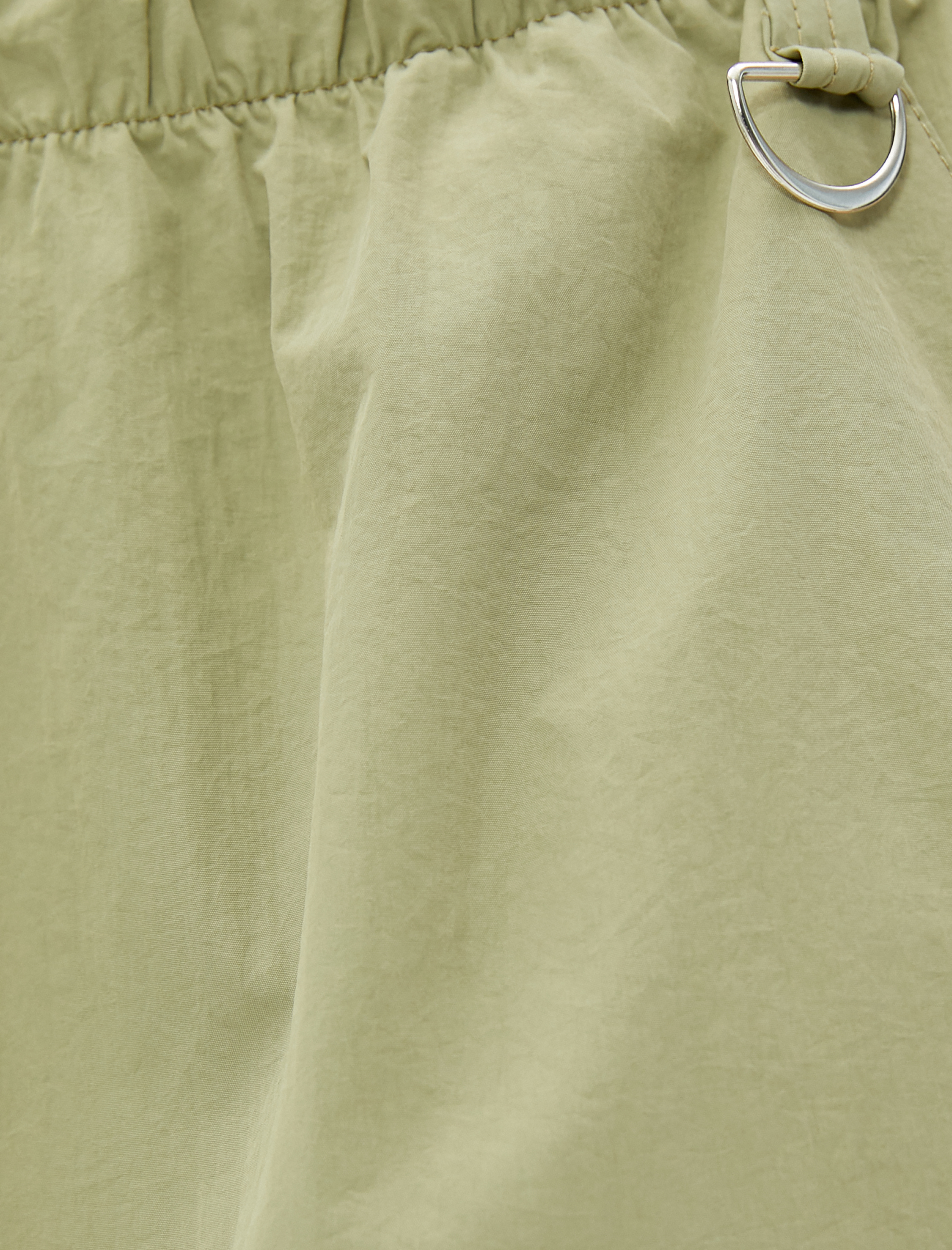   Paraşüt Etek Midi Cep Detaylı Beli Lastikli Stoperli