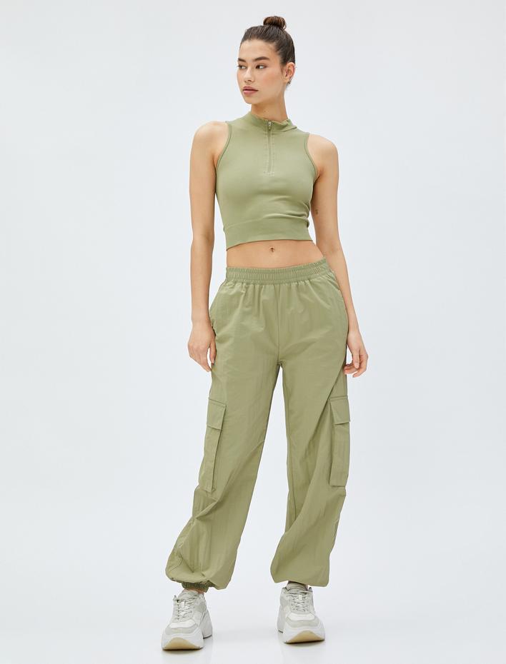  Paraşüt Pantolon Beli Lastikli Büyük Cep Detaylı