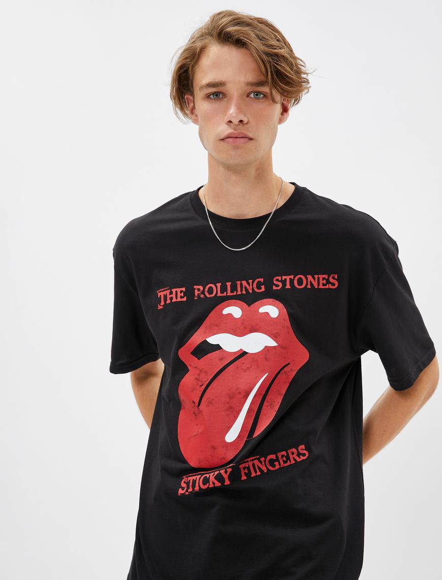   The Rolling Stones Kısa Kollu Tişört Lisanslı Baskılı