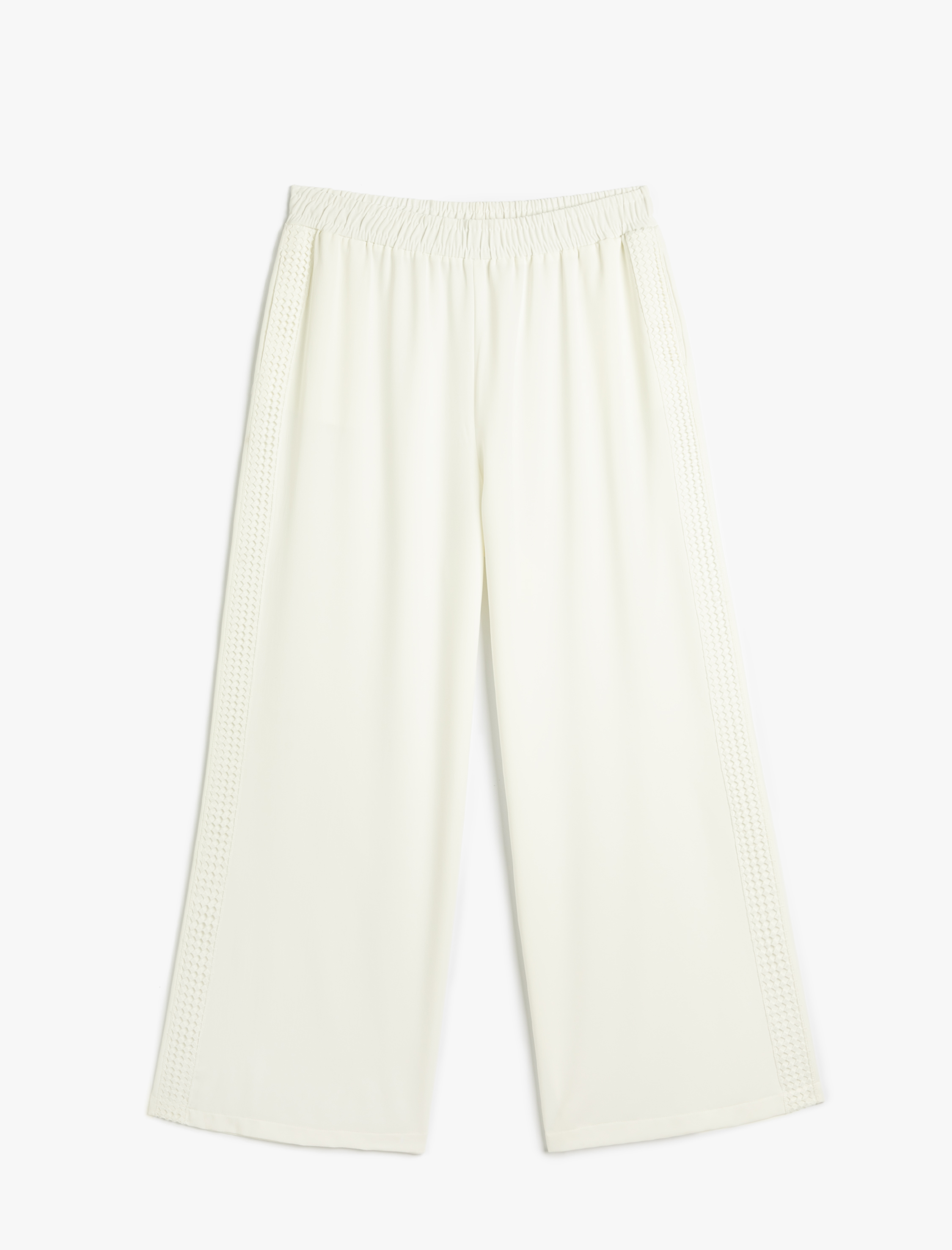   Palazzo Plaj Pantolonu Beli Lastikli Şerit Detaylı