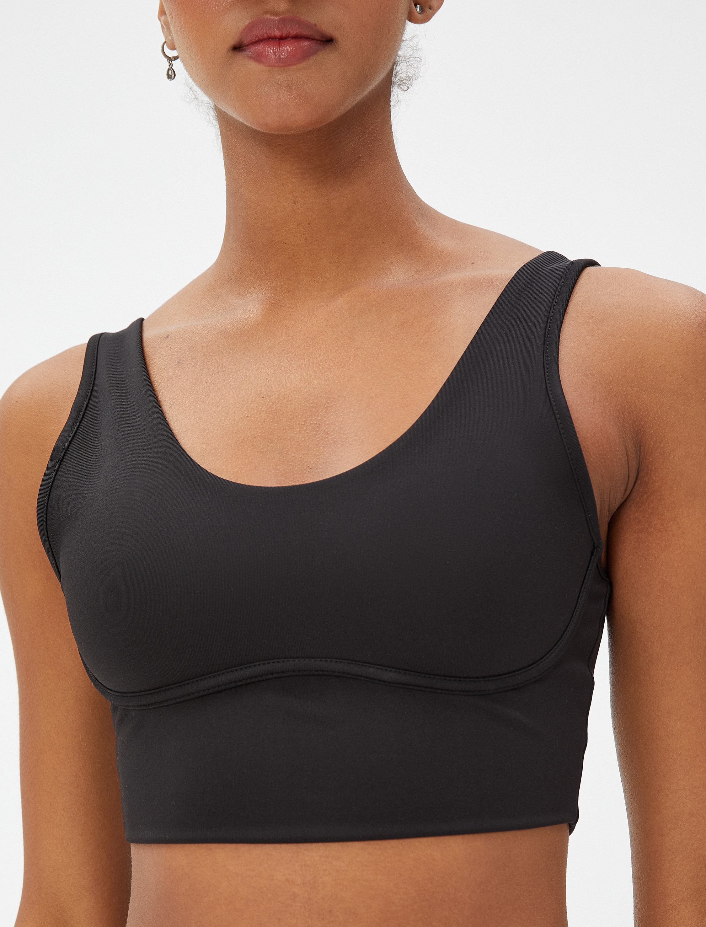   Sporcu Sütyeni Balenli Dolgusuz Slim Fit