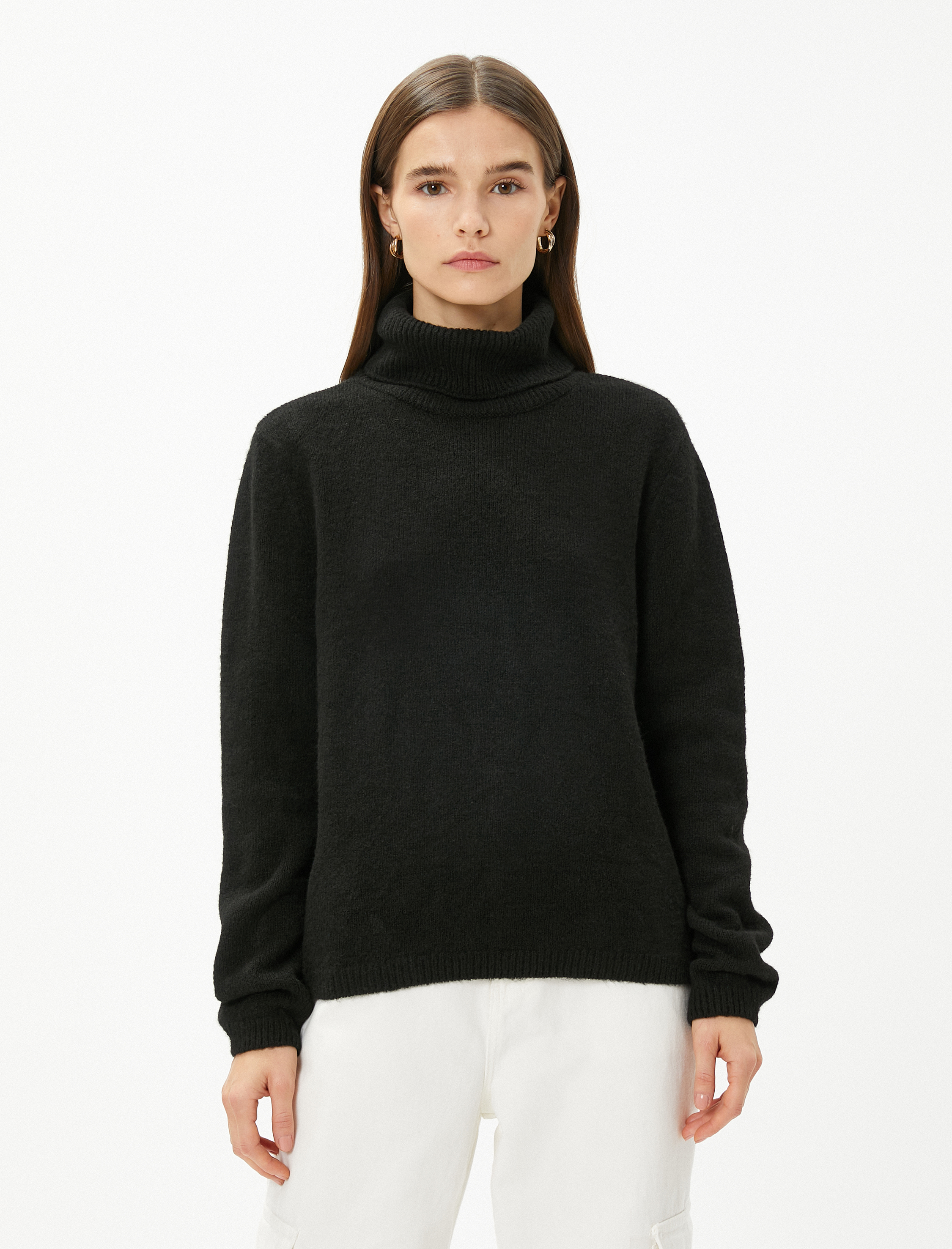   Balıkçı Yaka Kazak Triko Uzun Kollu