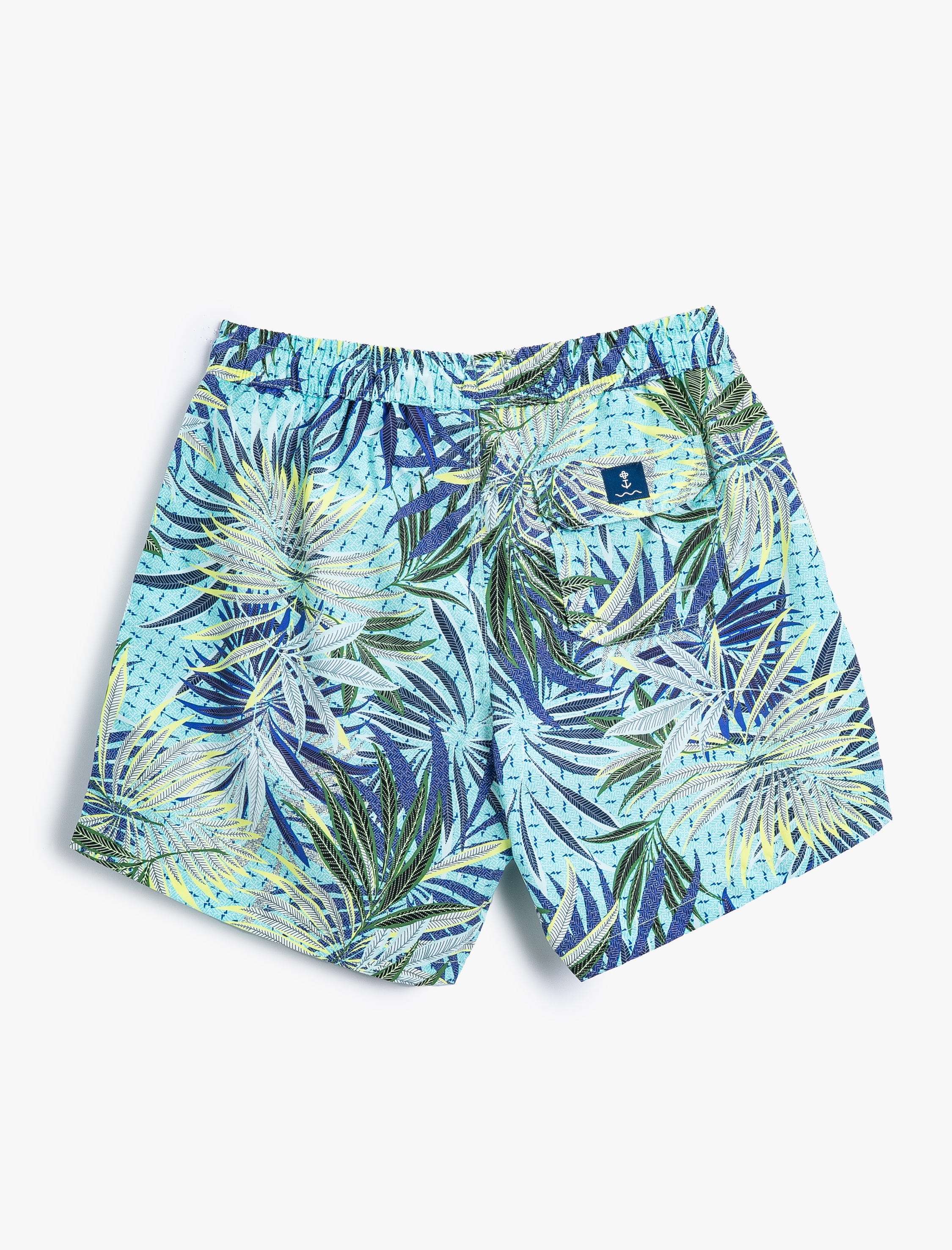   Mayo Şort Yaprak Baskılı Beli Bağcıklı Cepli