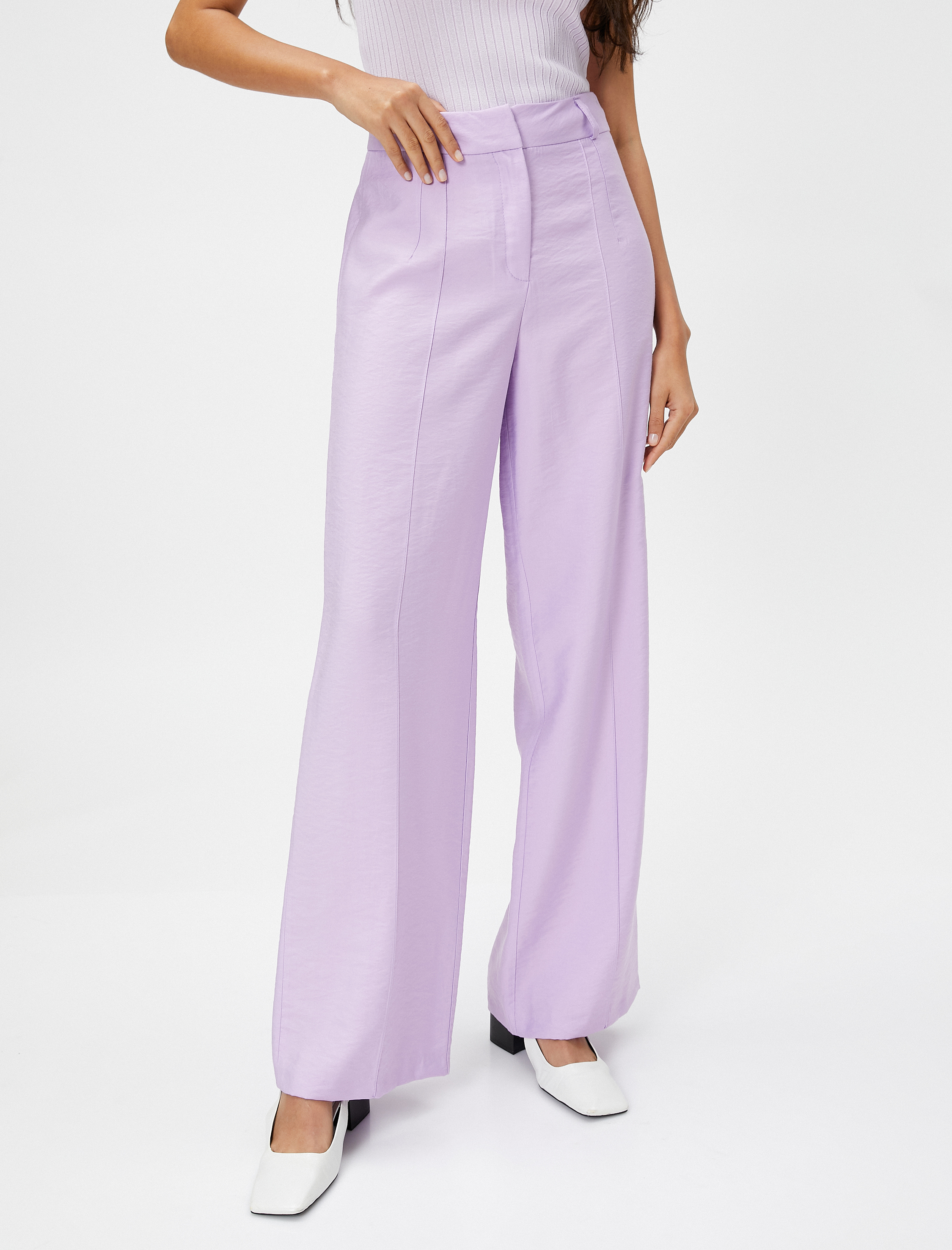   Bol Paça Pantolon Nervürlü