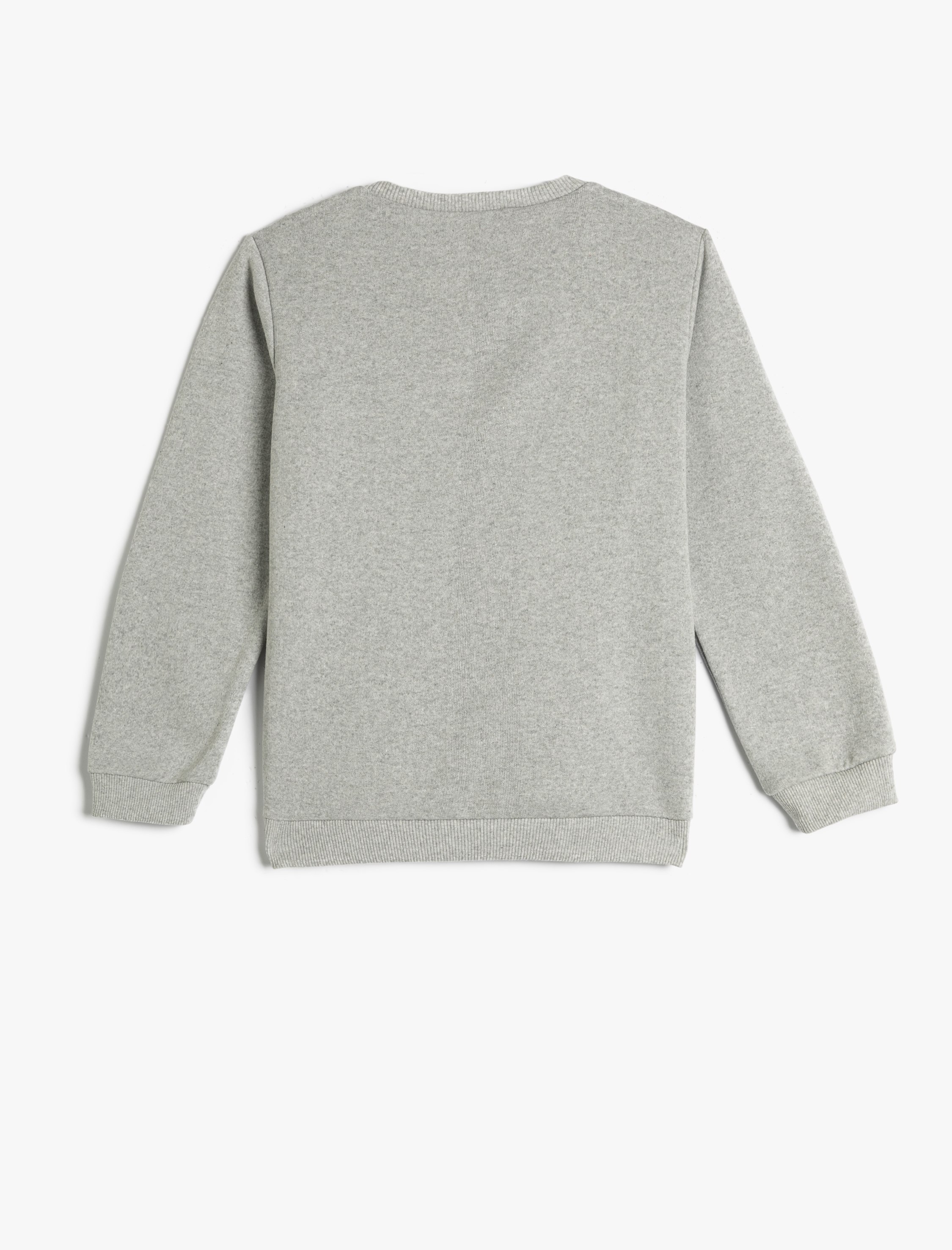  Erkek Çocuk Sweatshirt Bisiklet Yaka Uzun Kollu Baskılı Şardonlu