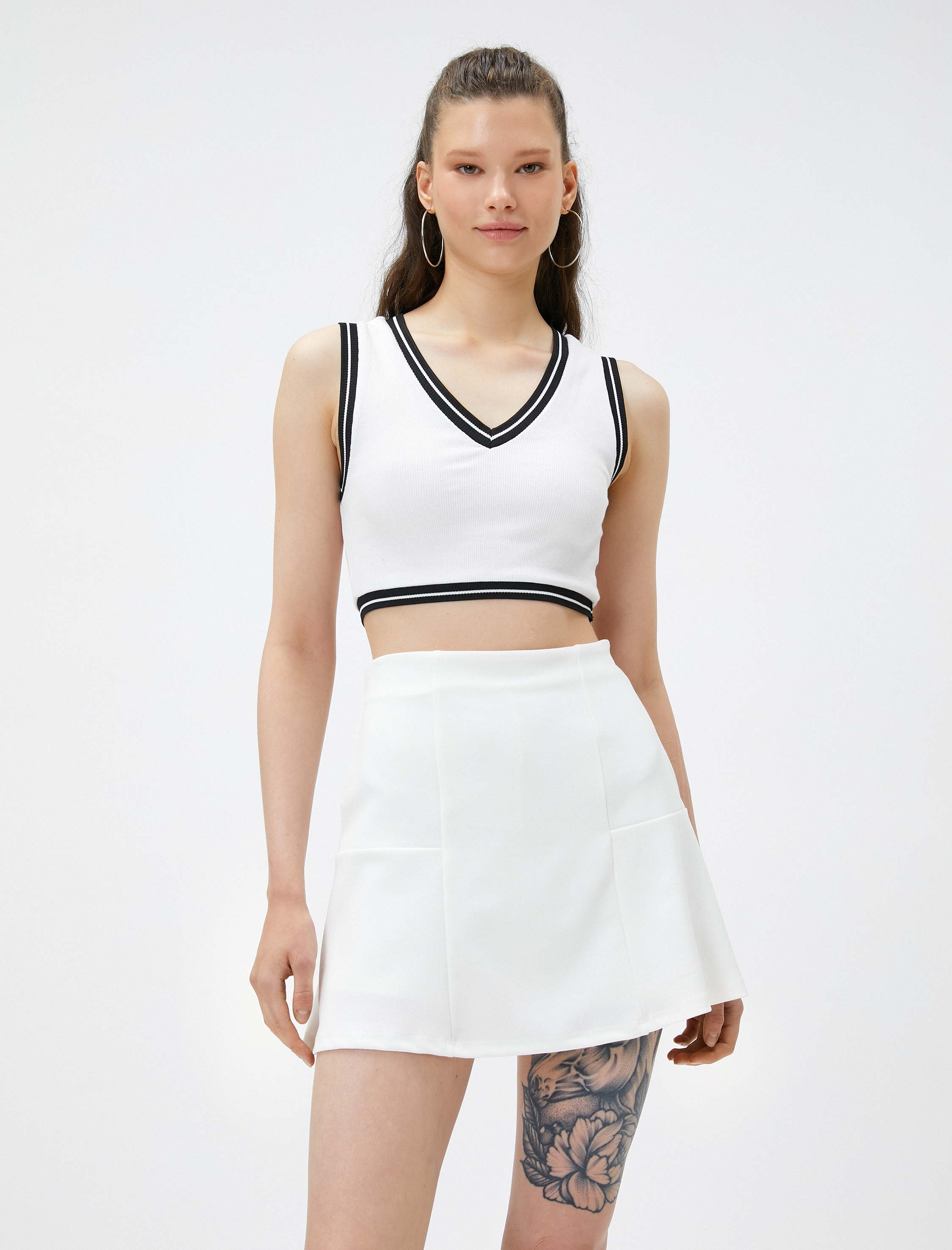   Mini Şort Etek Kloş Volanlı