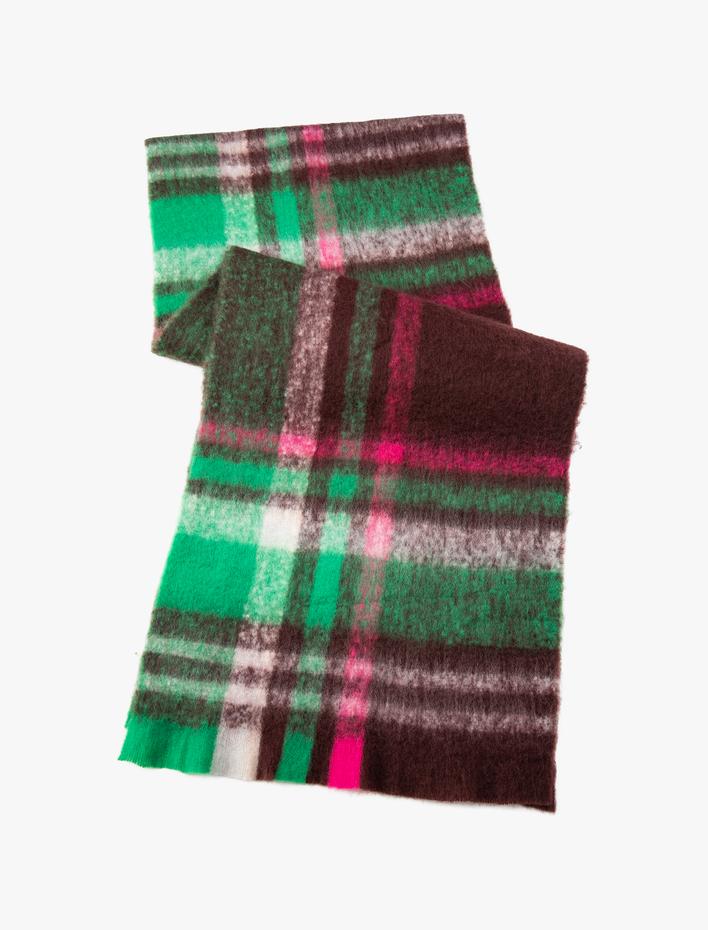 Kadın Atkı Yumuşak Dokulu Ekose