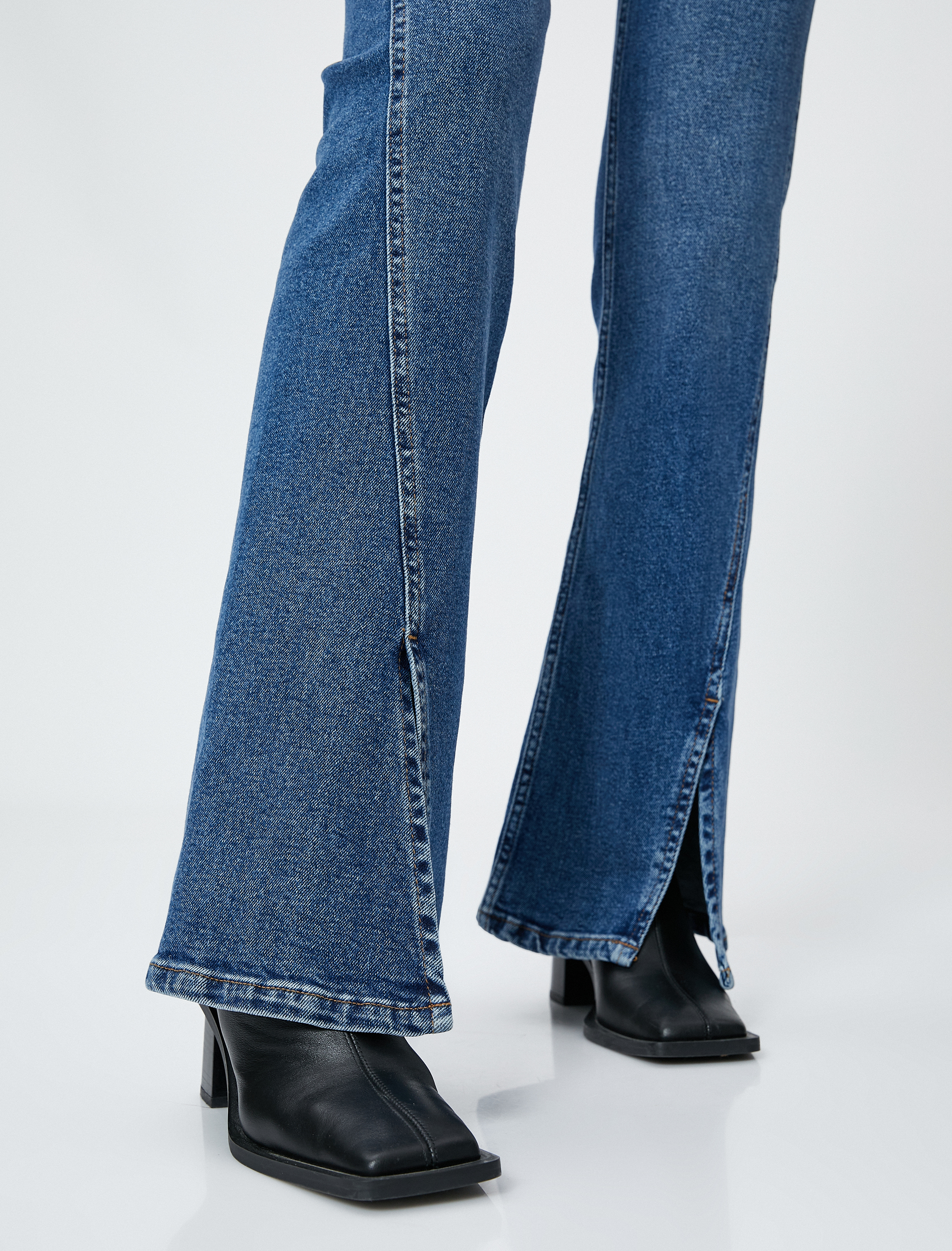   İspanyol Paça Kot Pantolon Yüksek Bel - Flare Jeans