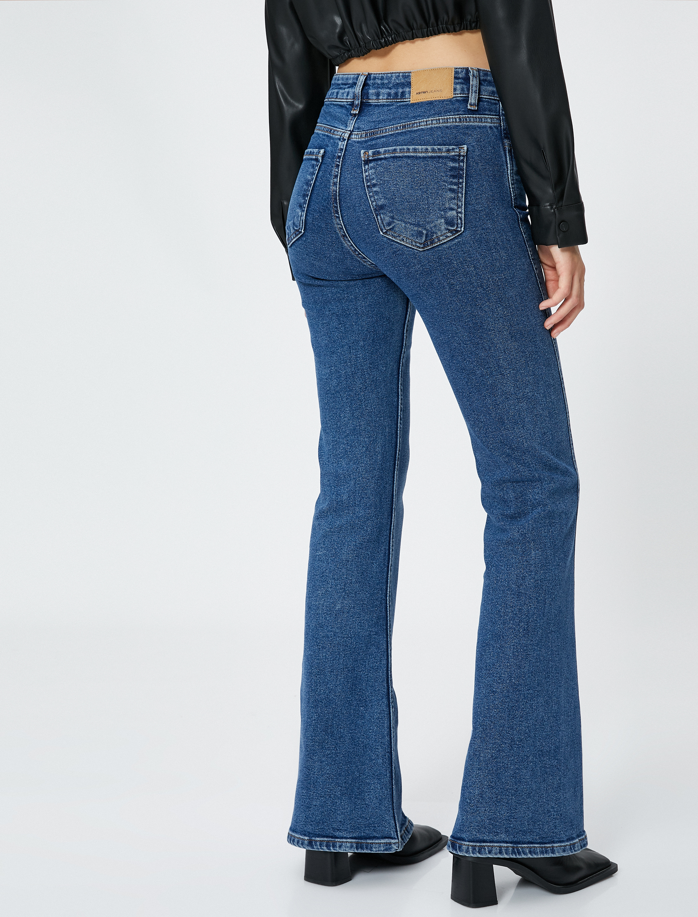   İspanyol Paça Kot Pantolon Yüksek Bel - Flare Jeans