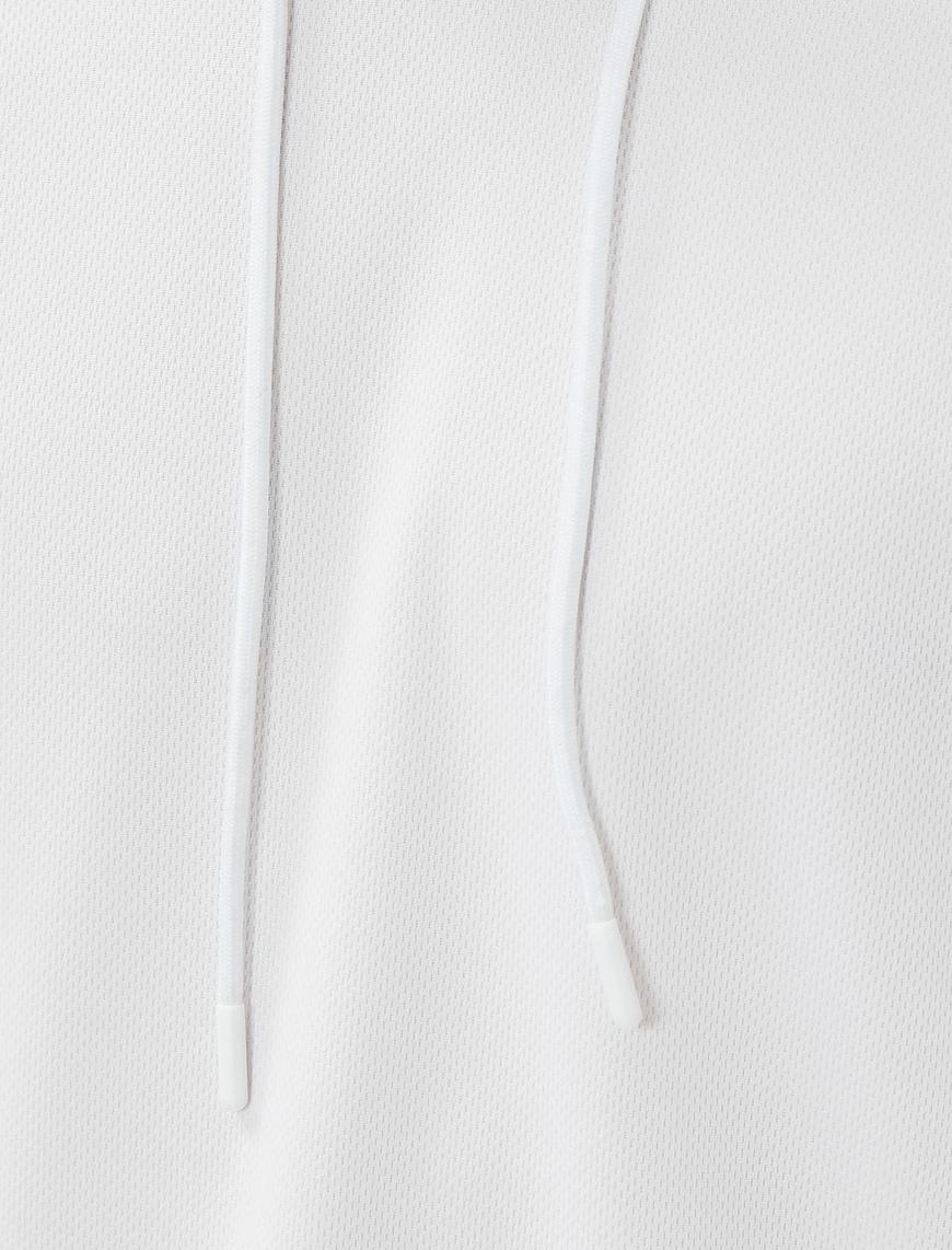   Basic Spor Tişört Kapşonlu Reglan Kollu