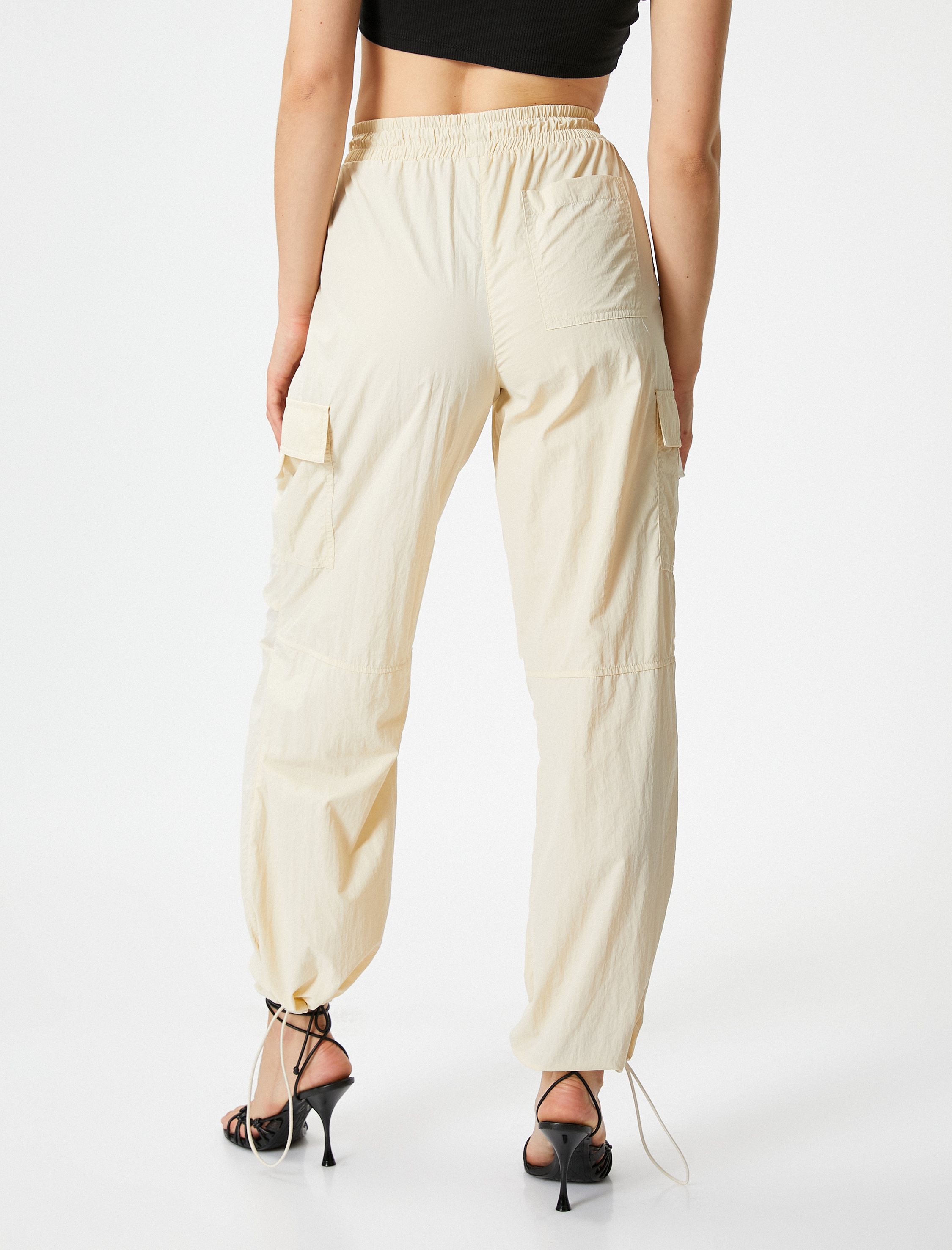   Paraşüt Pantolon Beli Lastikli Stoper Detaylı Cepli