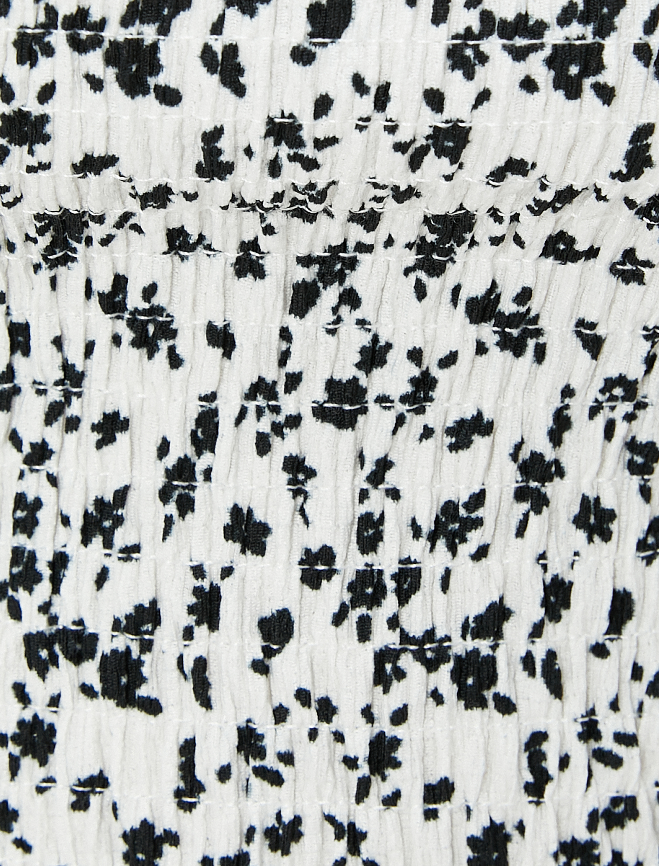   Çiçekli Bluz Balon Kollu Kare Yaka Gipeli Slim Fit Bürümcük