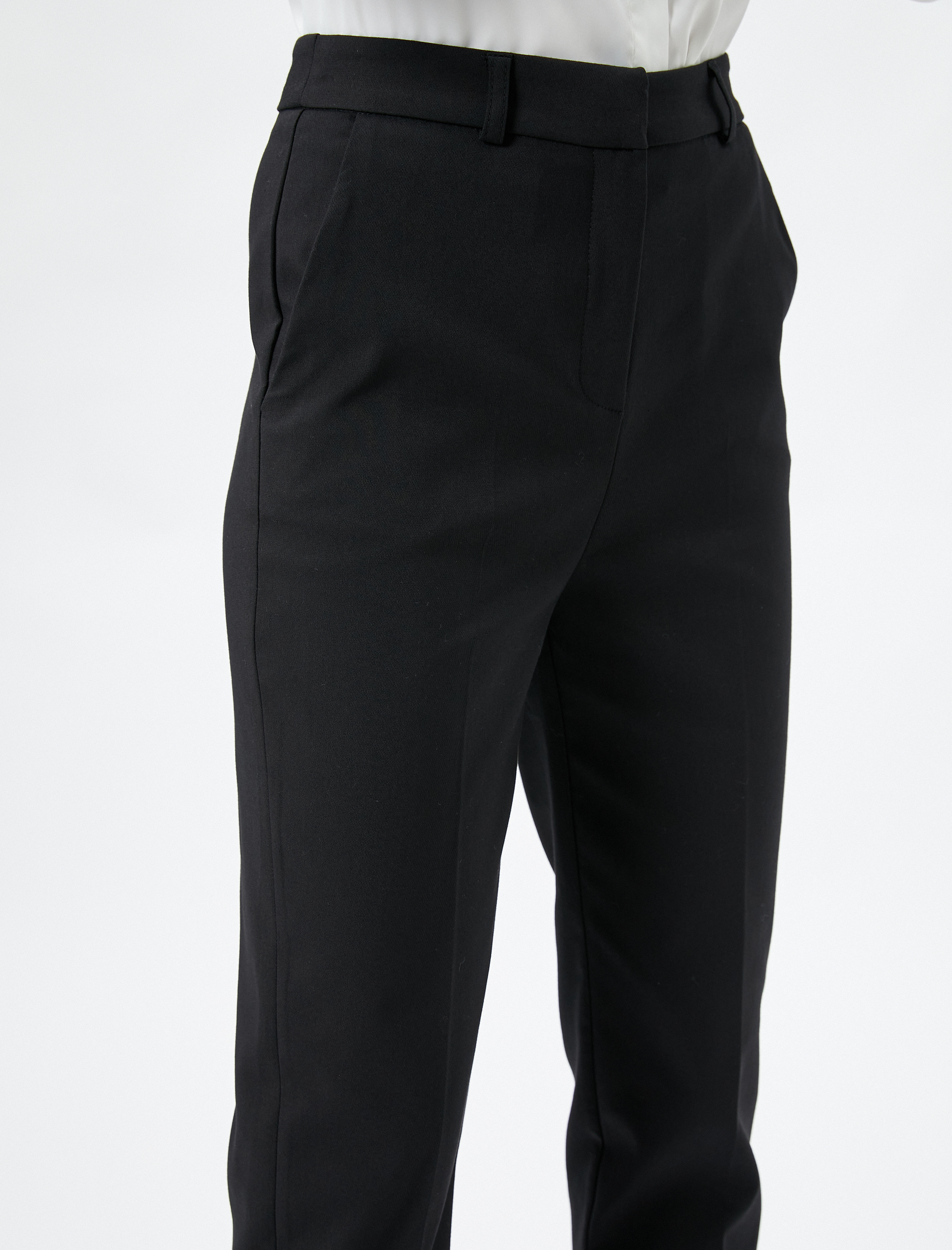   Kumaş Cigarette Pantolon Normal Bel Cepli Fermuarlı