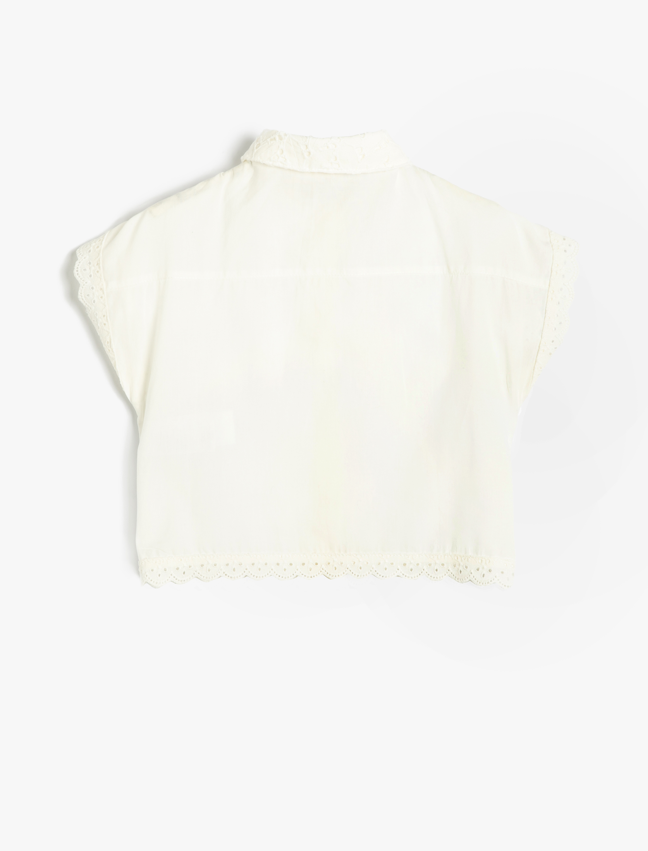  Kız Çocuk Gömlek Kısa Kollu Ribanalı Çıtçıt Kapamalı Pamuklu