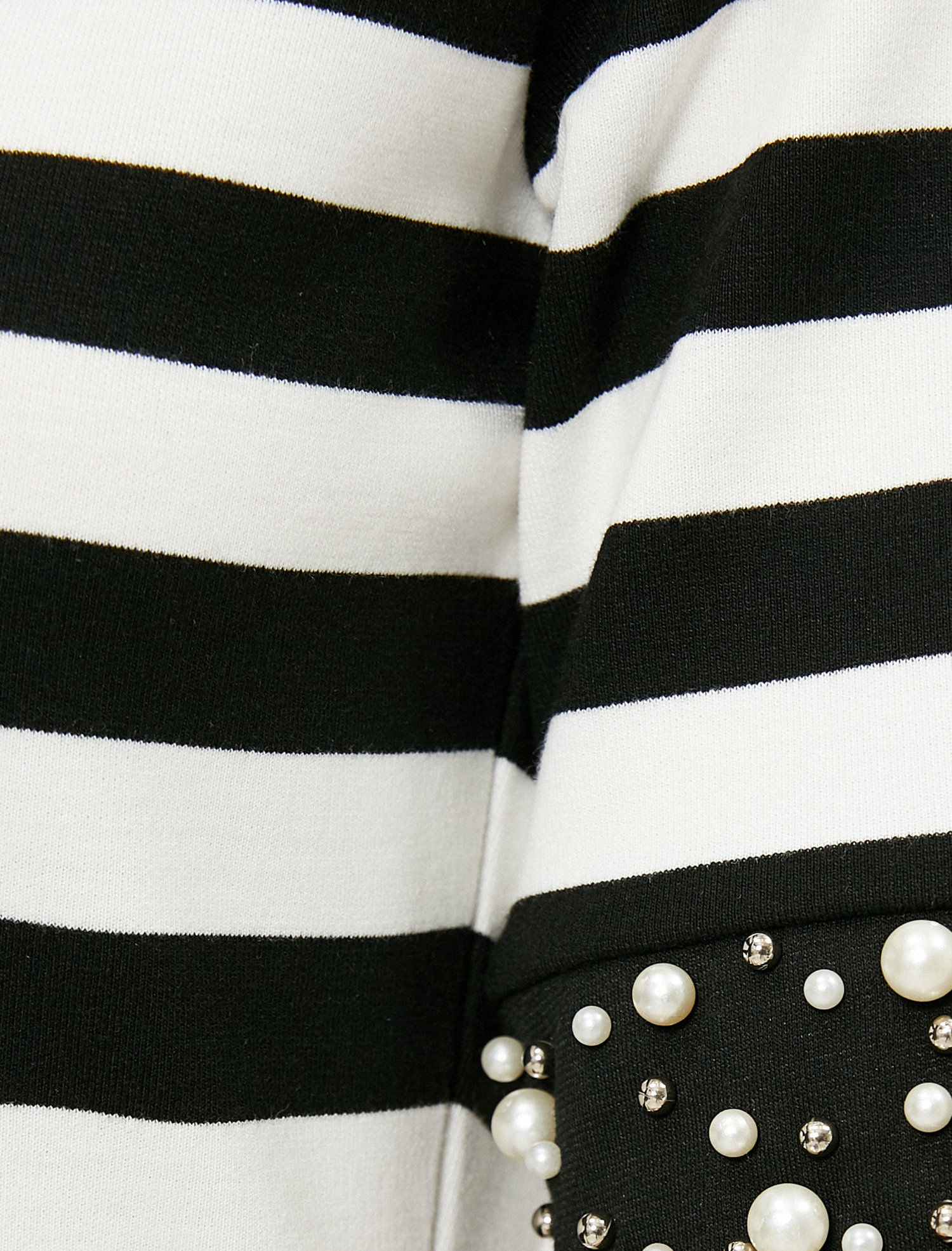   İnci Detaylı Çizgili Elbise
