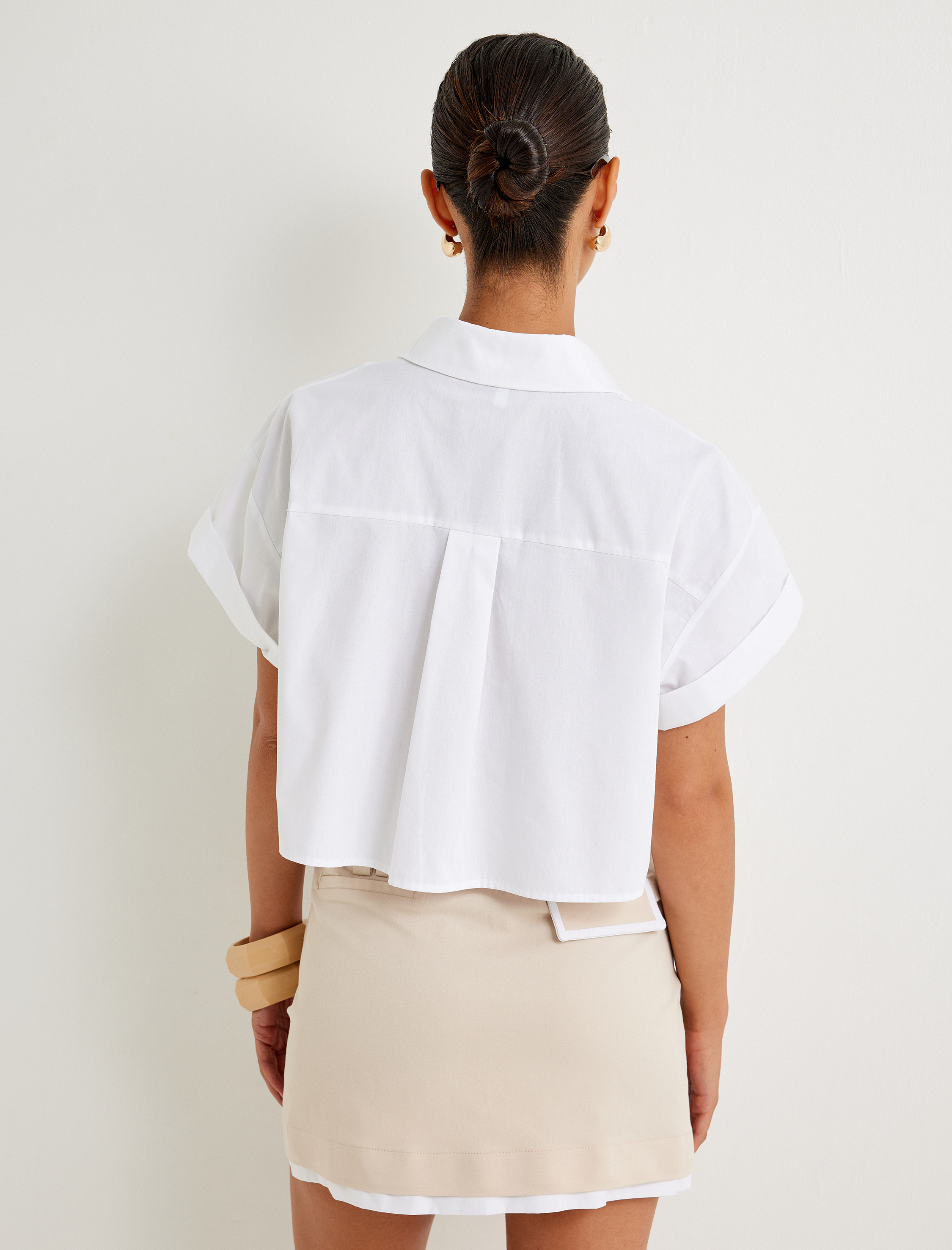   Koton X Sima Tarkan - Crop Gömlek Kısa Kollu Cep Detaylı