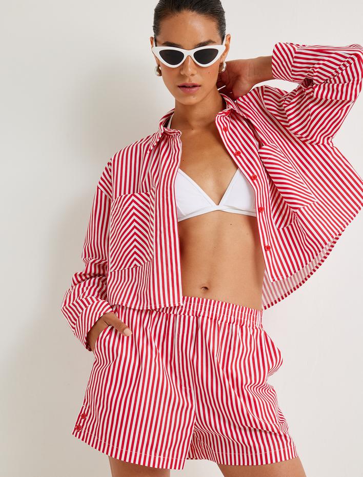  Koton X Sima Tarkan - Mini Boxer Şort Cepli Beli Lastikli Pamuklu